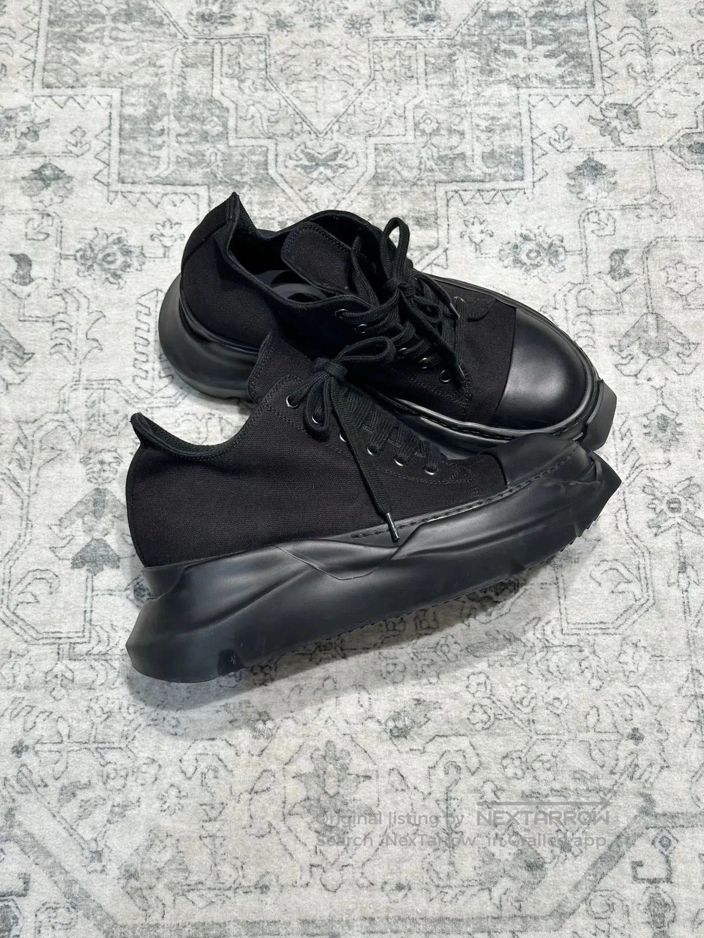 Rick Owens Rick Owens Platform Canvas Black Sneakers. Size US 6 / EU 39 - 4 Thumbnail