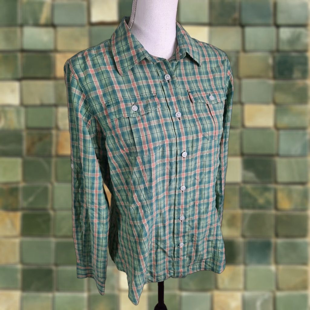 Duluth Trading Company Duluth Trading Co Women's Plaid Button Front Flannel Shirt Nylon L3S Shirt Size S / US 4 / IT 40 - 1 Thumbnail