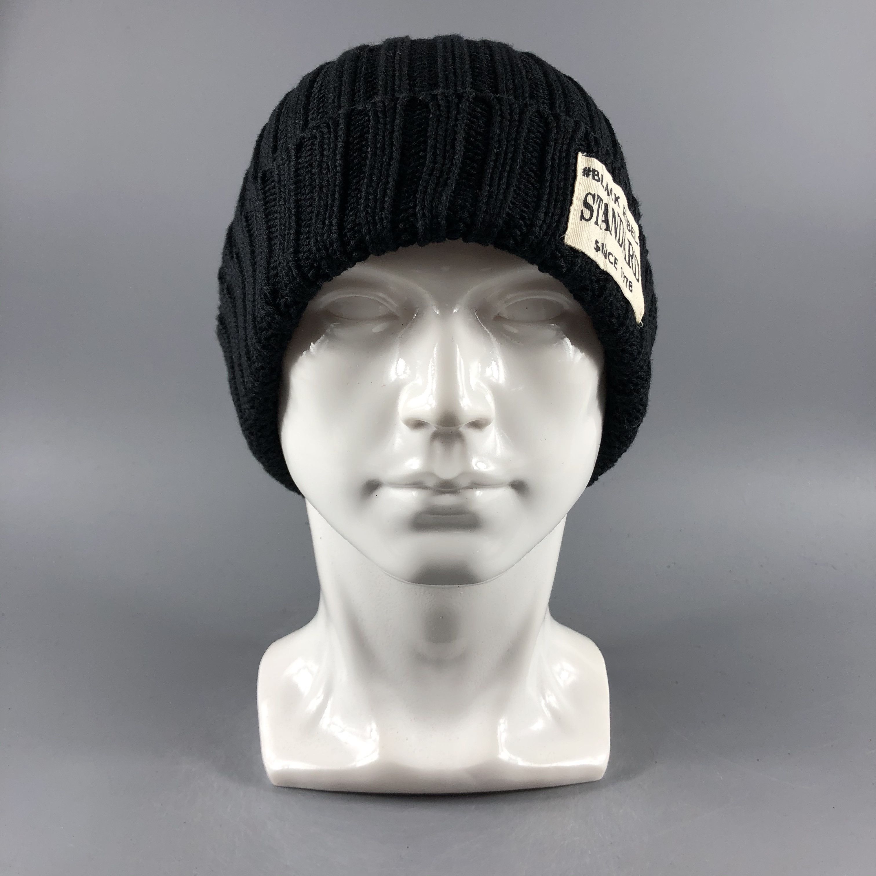 image of Vintage Black Rebel Standard Beanie Snow Hat Snow Cap -D814, Men's