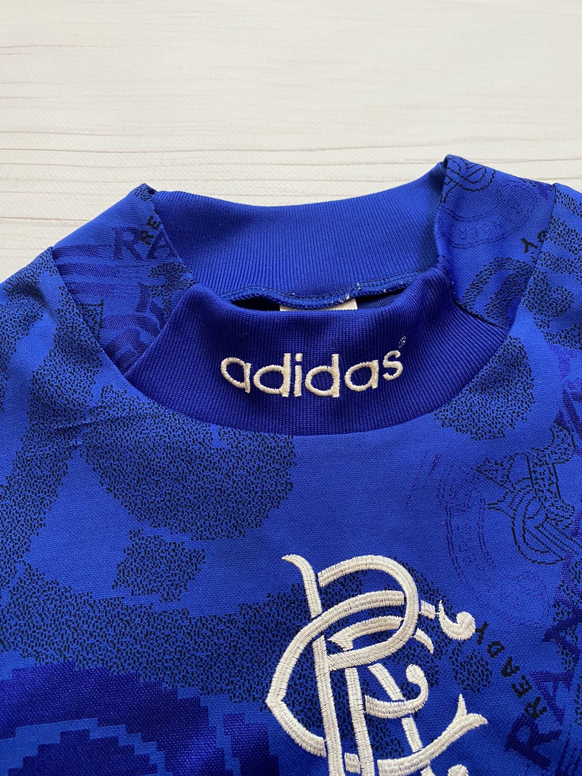 Adidas × Vintage Vintage Adidas Rangers 1994 1996 Home Soccer Shirt Football Size US L / EU 52-54 / 3 - 5 Thumbnail