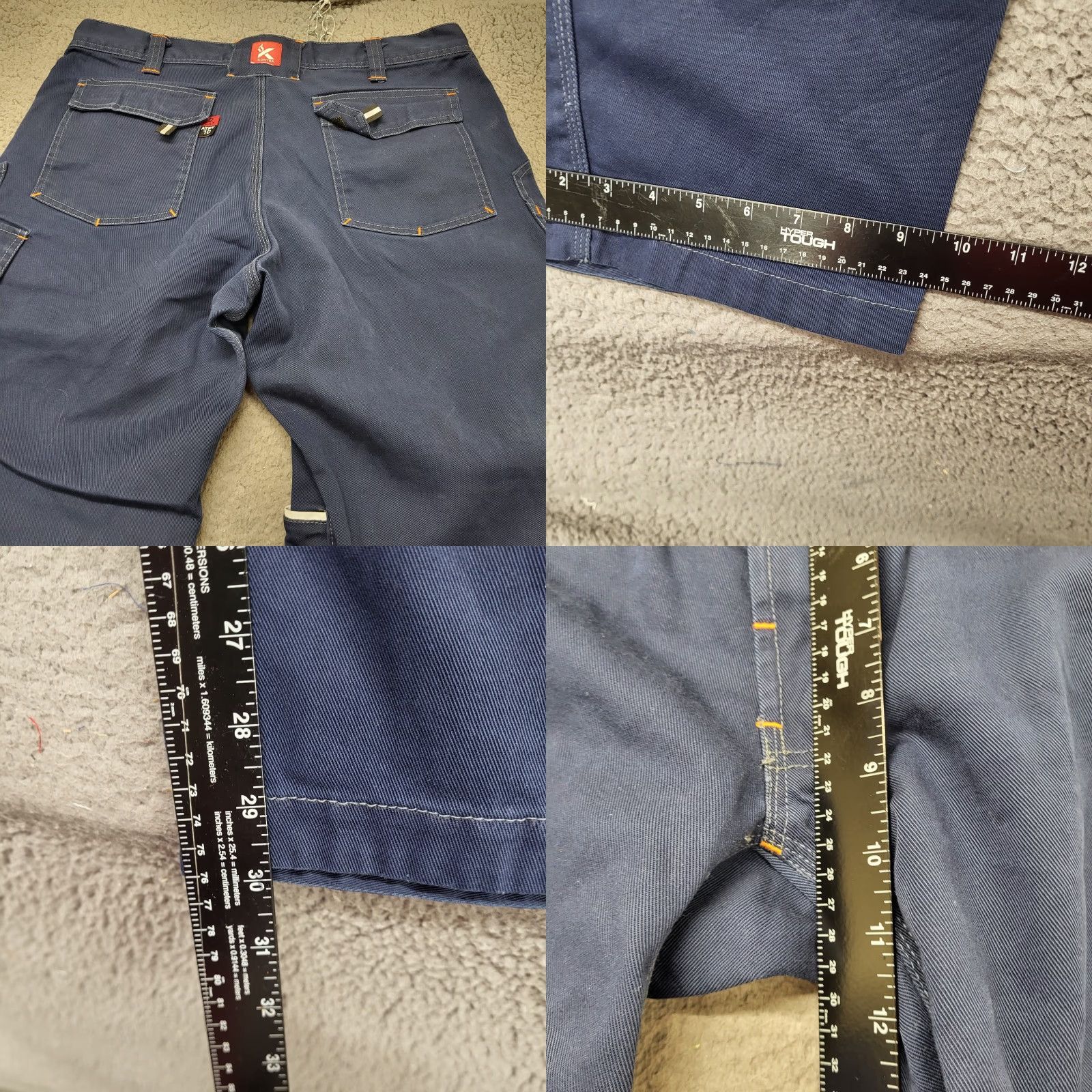 Vintage Kontra FR Pants Men's 36x32 Navy Blue Canvas Cargo Pocket Utility Jeans Workwear Straight Leg Pants Mens Regular Size 36 Navy blue Kontra FR Size US 36 / EU 52 - 8 Thumbnail