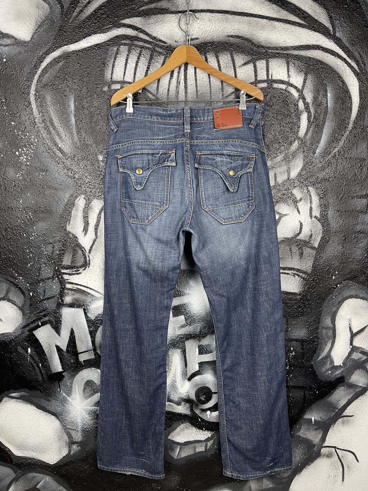 G-Star G-Star RAW Limit Regular Cotton Blue Denim Wide Leg Jeans Men’s Size W34 L34 Size US 34 / EU 50 - 7 Thumbnail