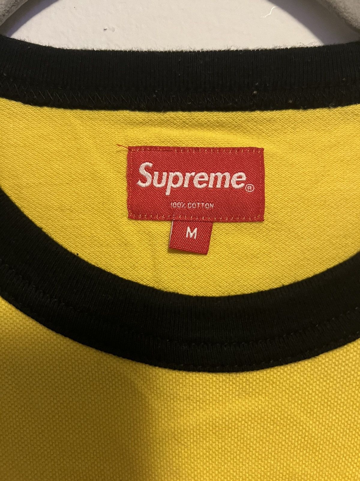 新品未使用 Supreme Tape Stripe L/S Pique Top Supreme Tape Stripe L/S Pique Top FW17