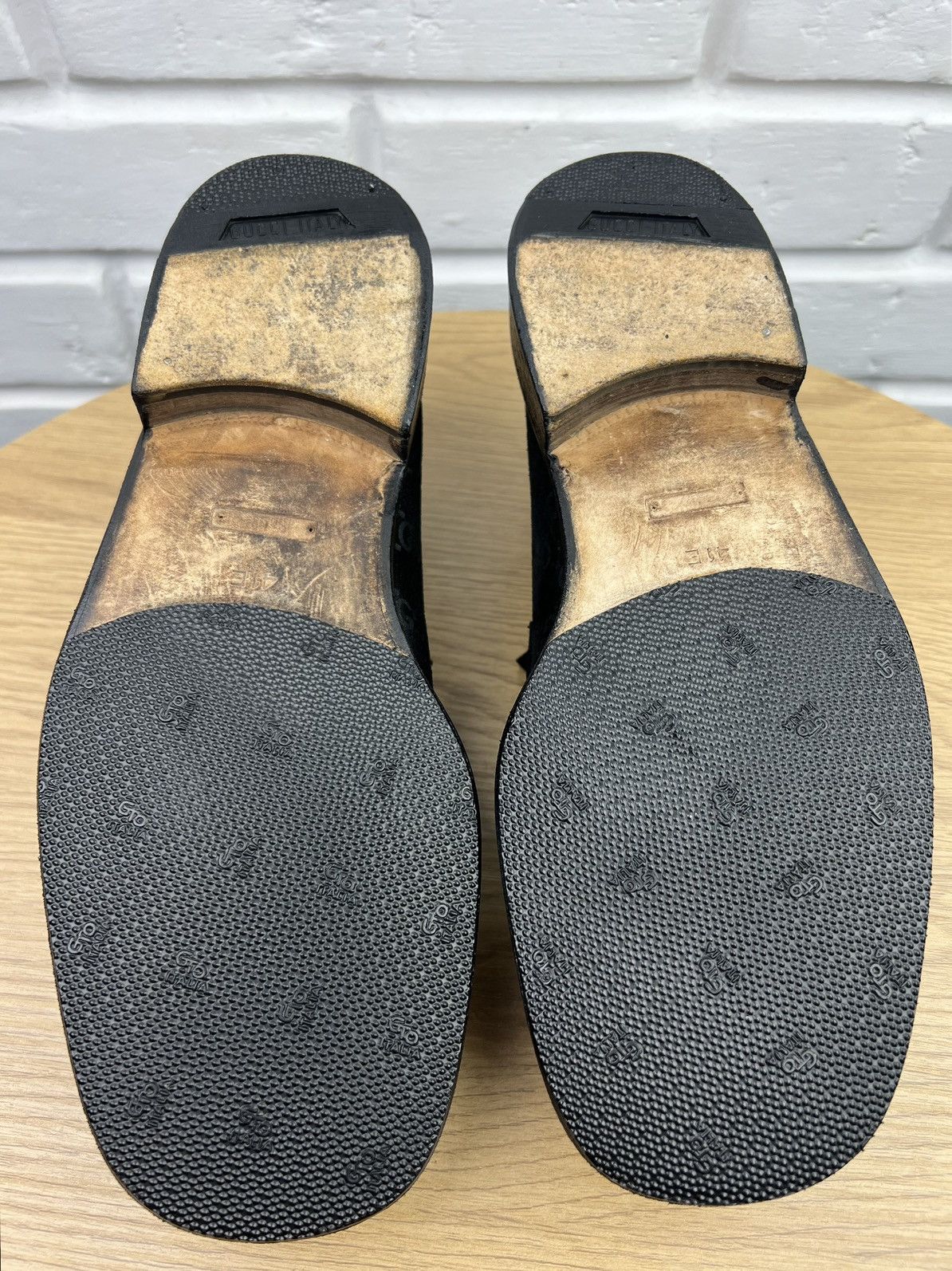 Gucci GUCCI Loafers Suede Shoes GG Monogram Canvas Black Men’s Size US 8 / EU 41 - 15 Thumbnail