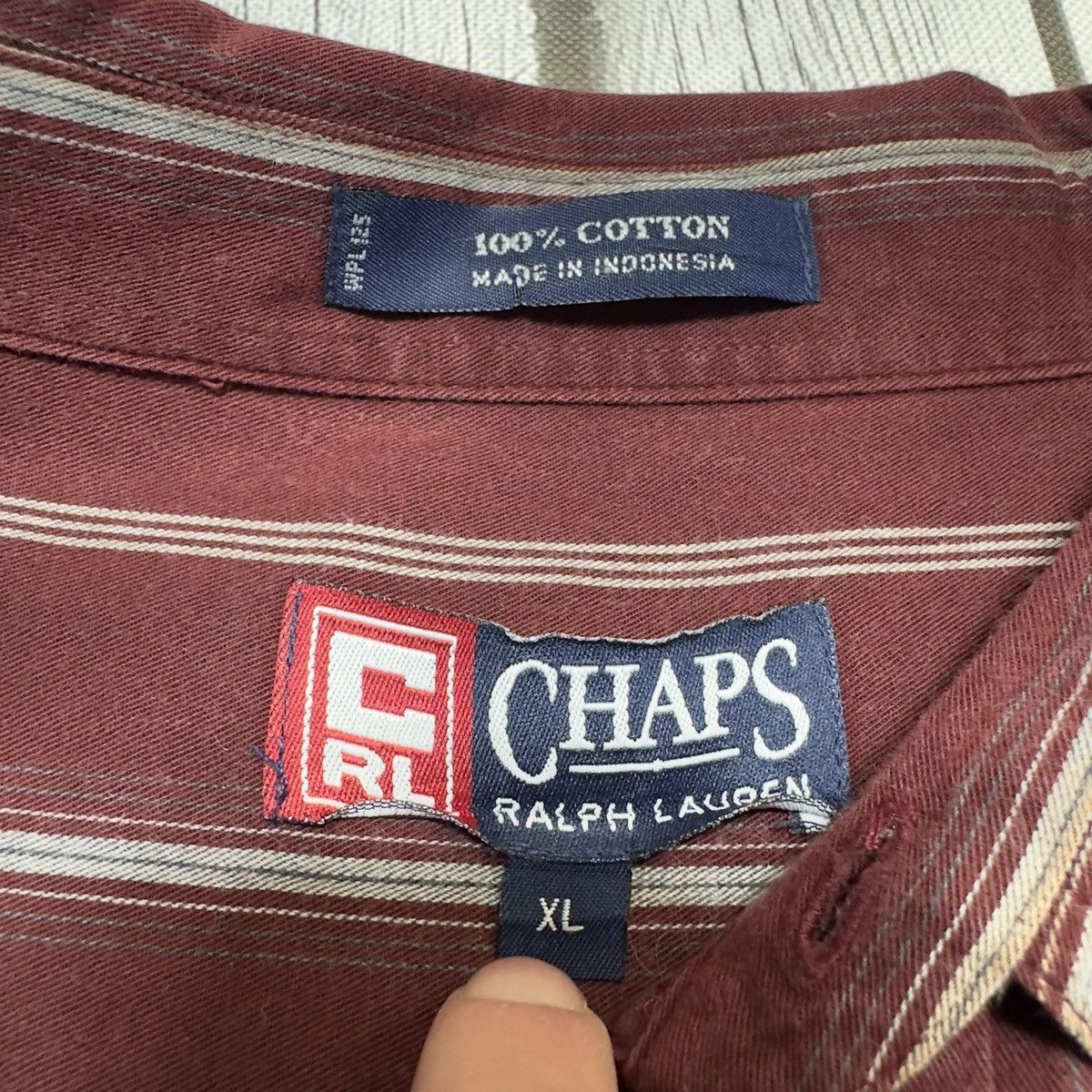 Chaps Ralph Lauren × Vintage Vintage Chaps Ralph Lauren striped shirt Size US XL / EU 56 / 4 - 4 Thumbnail