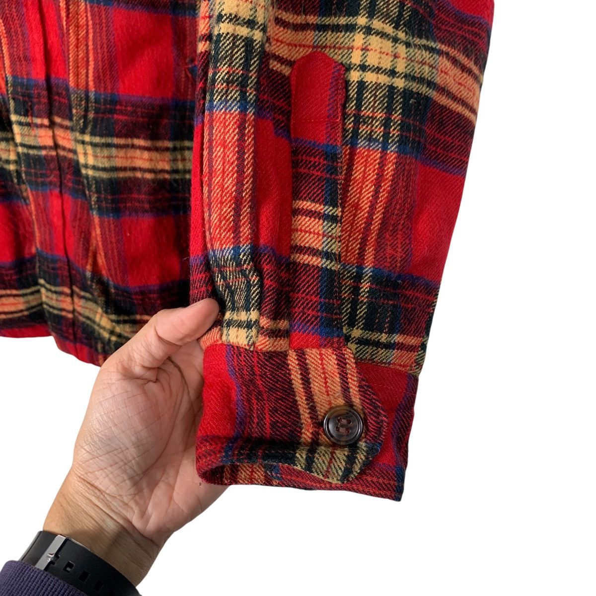 Flannel GARRISON Red Tartan Work Flannel Jacket #2112-C92 Size US M / EU 48-50 / 2 - 13 Thumbnail