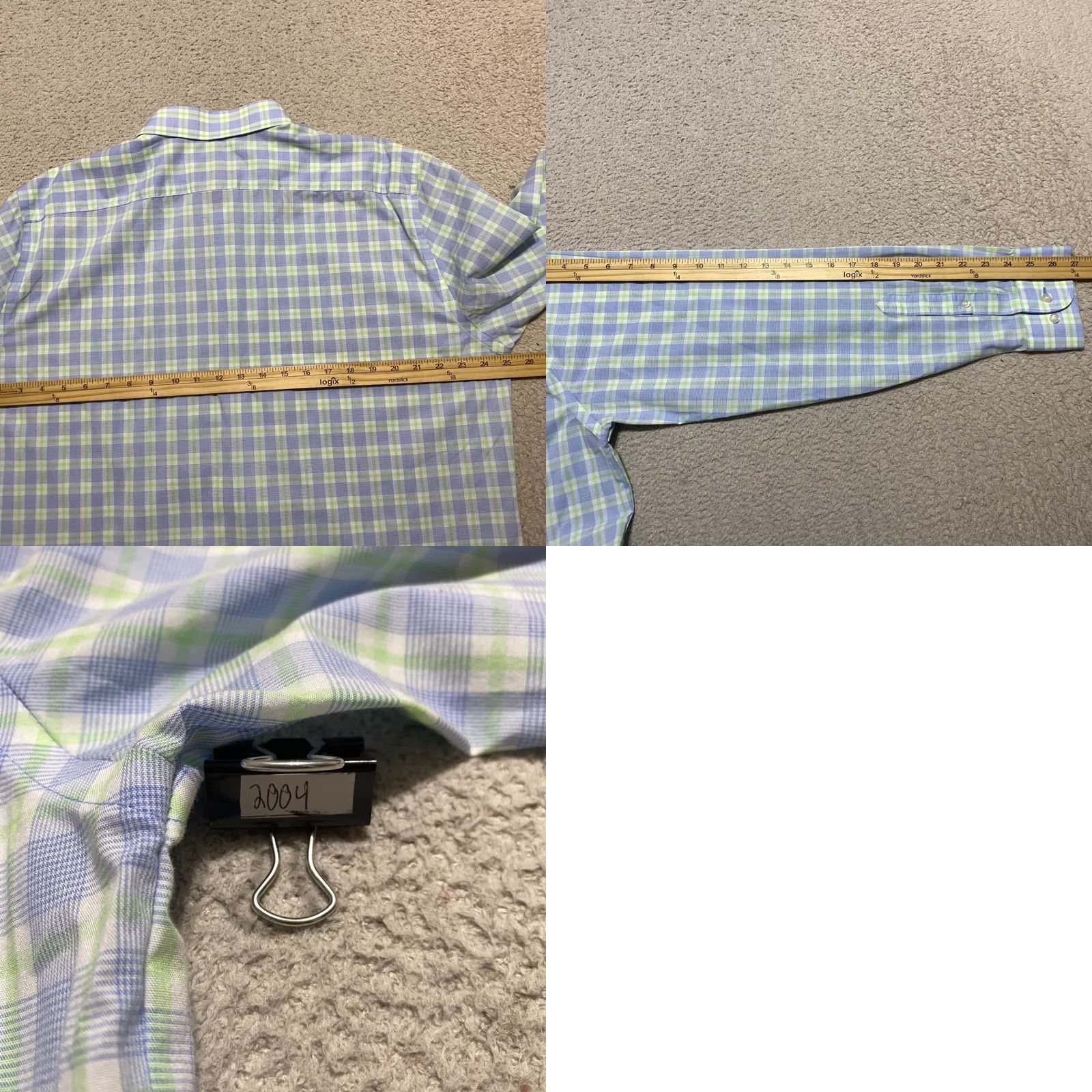 Stafford Stafford Mens Shirt Multicolor Plaid Long Sleeve Button-Front Easy Care sz 17.5 Size US XXL / EU 58 / 5 - 8 Thumbnail