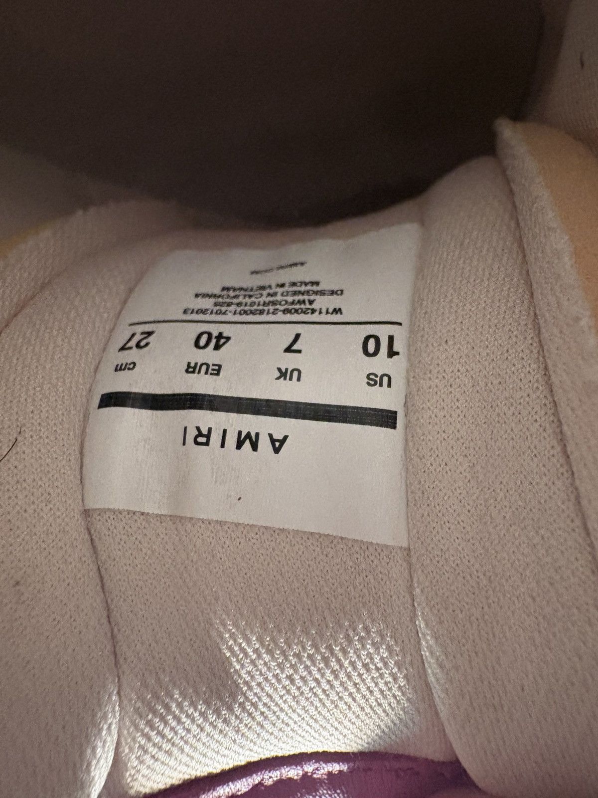 Amiri Pink AMIRI collegiate Skel top sneakers Size US 9 / IT 39 - 4 Thumbnail