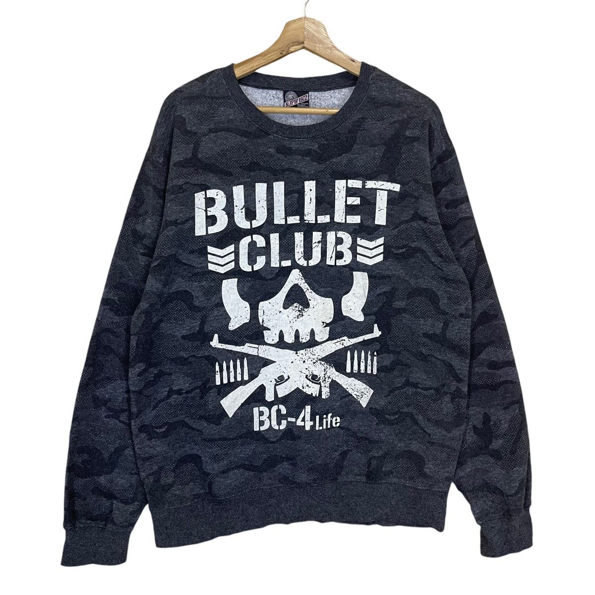 Japanese Brand × Vintage New Japan Pro Wrestling Crewneck Sweatshirt Size US L / EU 52-54 / 3 - 1 Thumbnail