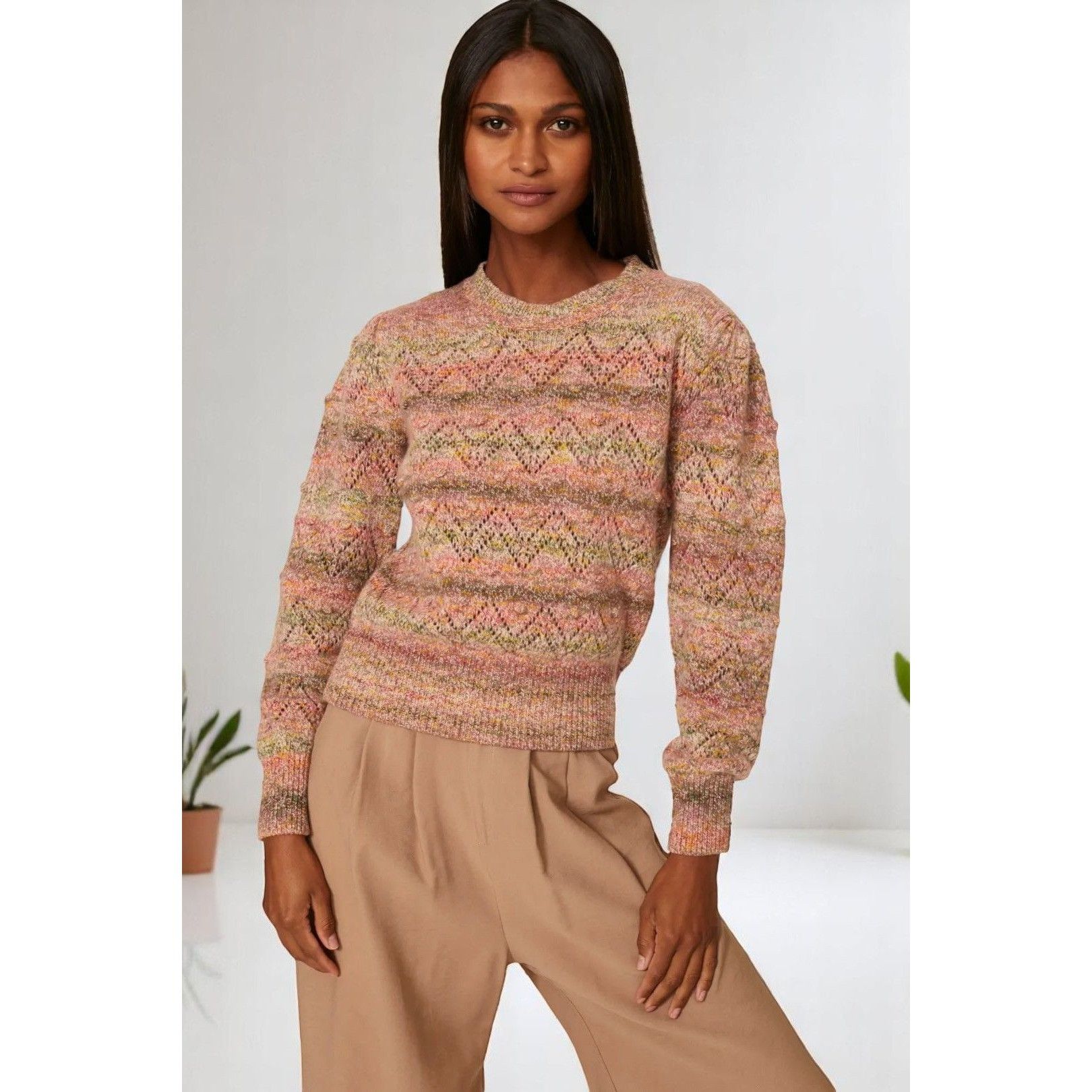 Vanessa Bruno Vanessa Bruno Sissi Popcorn Knit Sweater Small Pink Crew Size S / US 4 / IT 40 - 9 Thumbnail