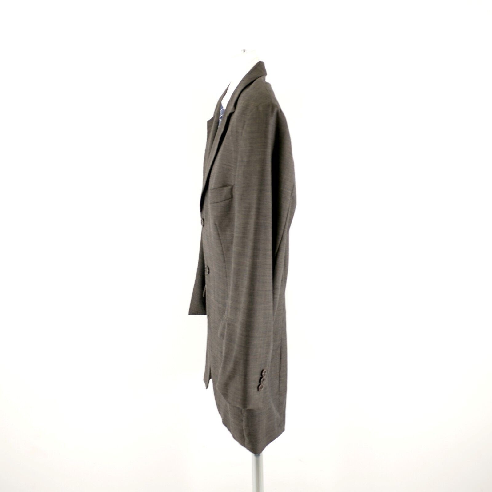 Brooks Brothers Brooks Brothers Gray Wool Sharksking W/ Brown Windowpane 3 B Size 44L - 6 Thumbnail