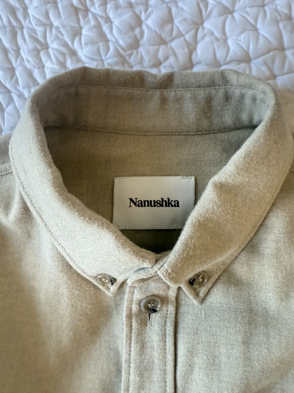Nanushka Nanusha Wool-blend beige button down medium Size US M / EU 48-50 / 2 - 3 Thumbnail