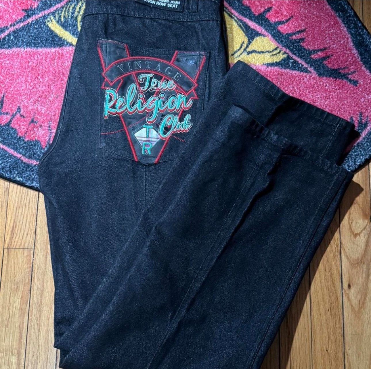 True Religion True Religion Denim Jeans Vintage Deadstock Logo Back Pocket Size US 38 / EU 54 - 1 Thumbnail