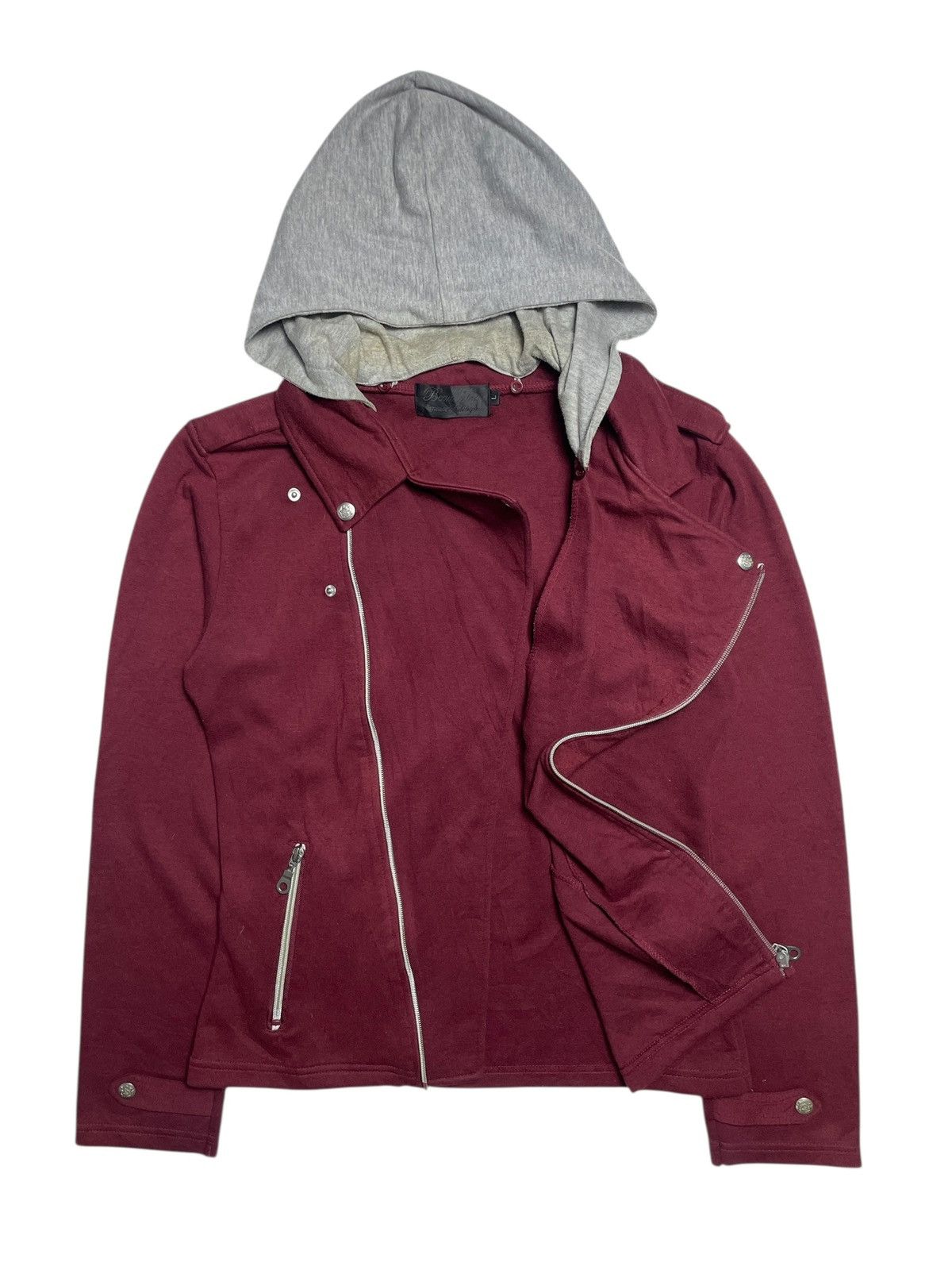 PPFM 2000’s Beaumere - Asymmetrical Bikers Hooded Jacket Size US S / EU 44-46 / 1 - 3 Thumbnail