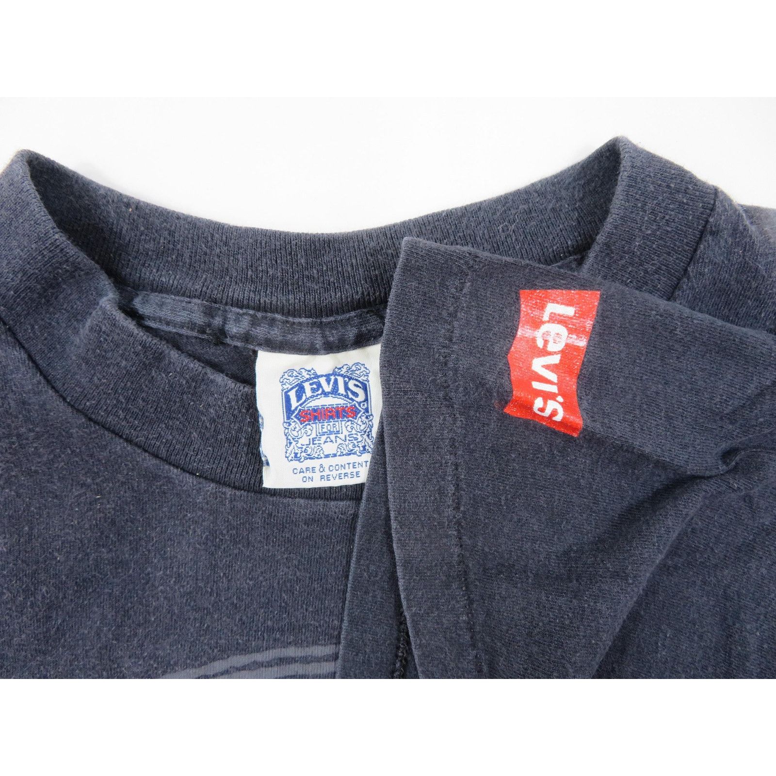 Levi's Levi's 501 T-shirt, Original Jeans, Black Red, Sz XL 1990s Size US XL / EU 56 / 4 - 4 Thumbnail