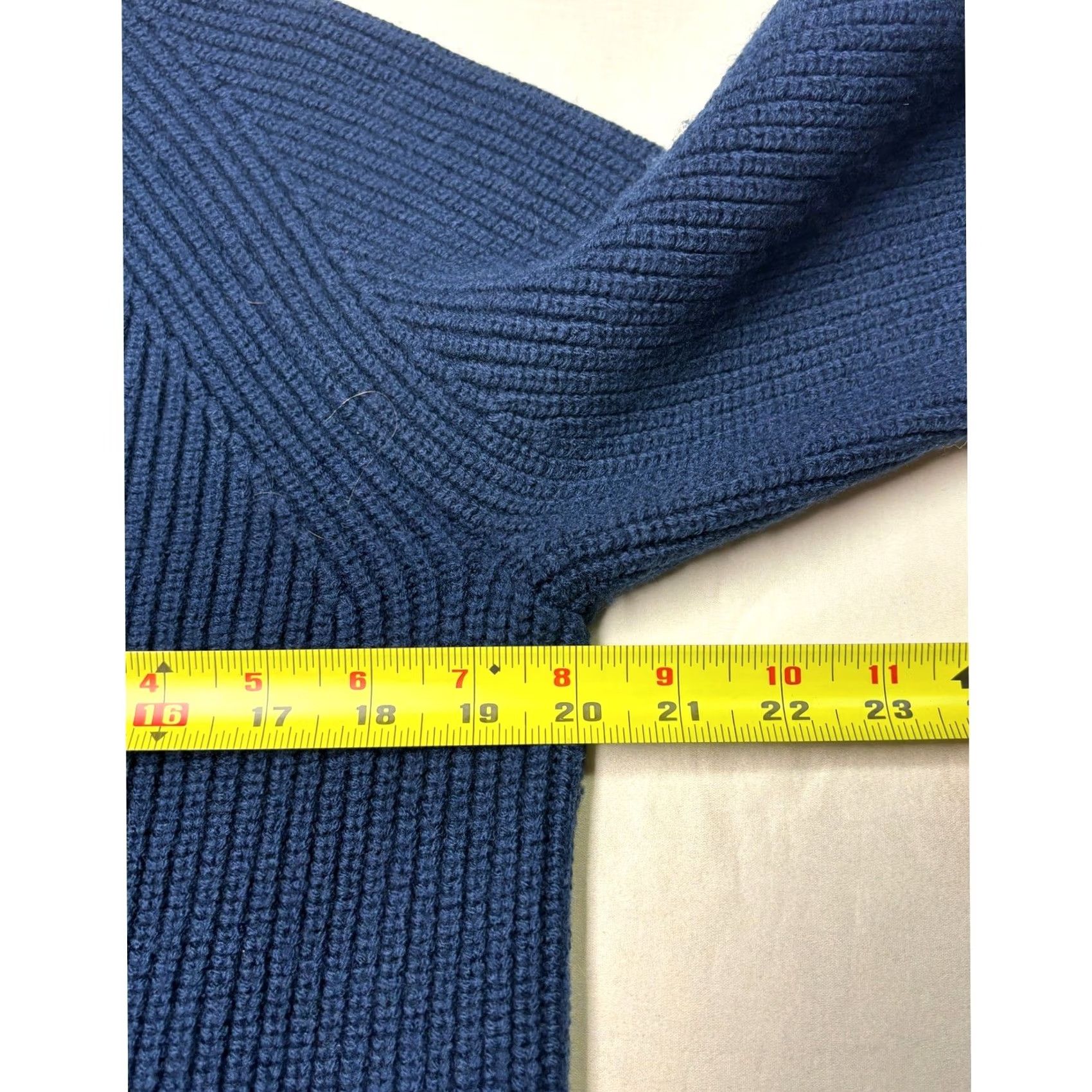 Theory Theory Meylan O Cashwool Navy Blue 100% Merino Wool Crewneck Raglan Sweater XL Women Pullover Knit Heavyweight Ribbed Vintage? No Size XL / US 12-14 / IT 48-50 - 6 Thumbnail