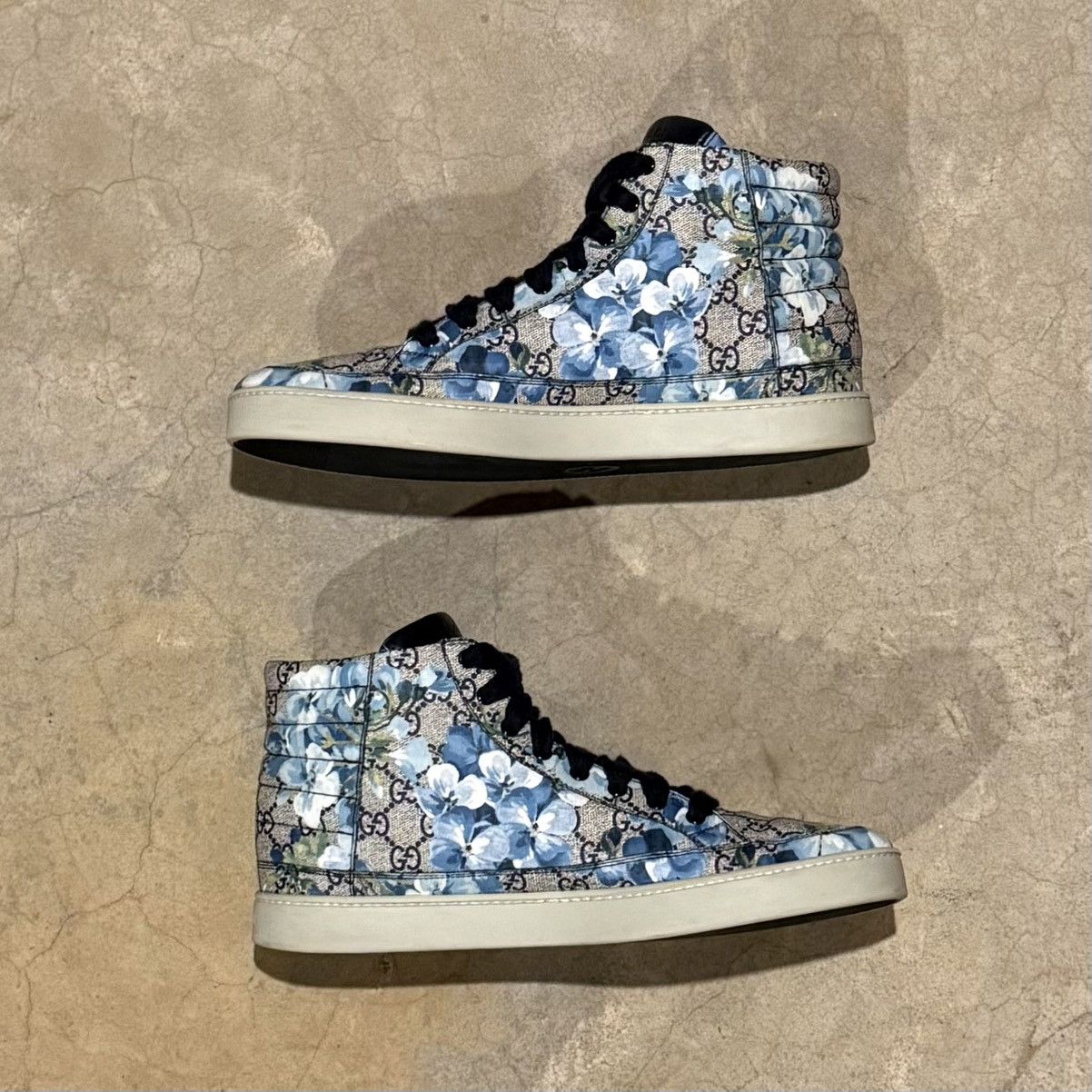 Gucci Gucci GG Supreme Bloom Print High Top Sneakers US 11.5 Size US 11.5 / EU 44-45 - 4 Thumbnail