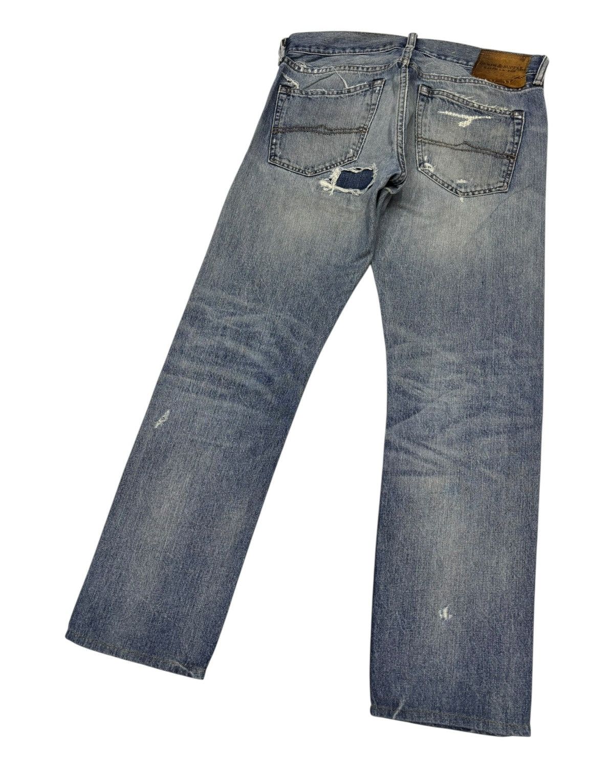 RRL Ralph Lauren Ralph Lauren Patchwork Slim Jeans Distressed Denim Size US 32 / EU 48 - 6 Thumbnail