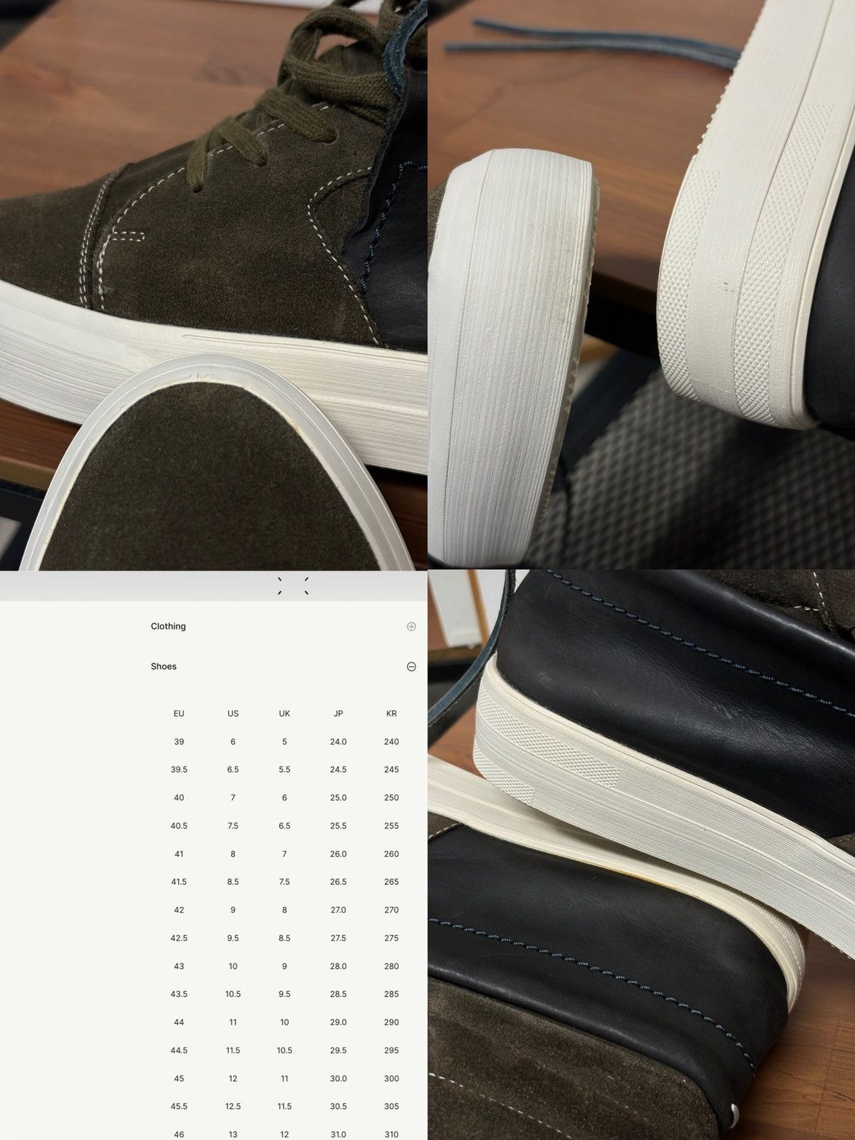Maison Margiela MMM 22 Hybrid Suede-Leather High Top Lace Up Sneakers Boots Size US 11.5 / EU 44-45 - 24 Thumbnail