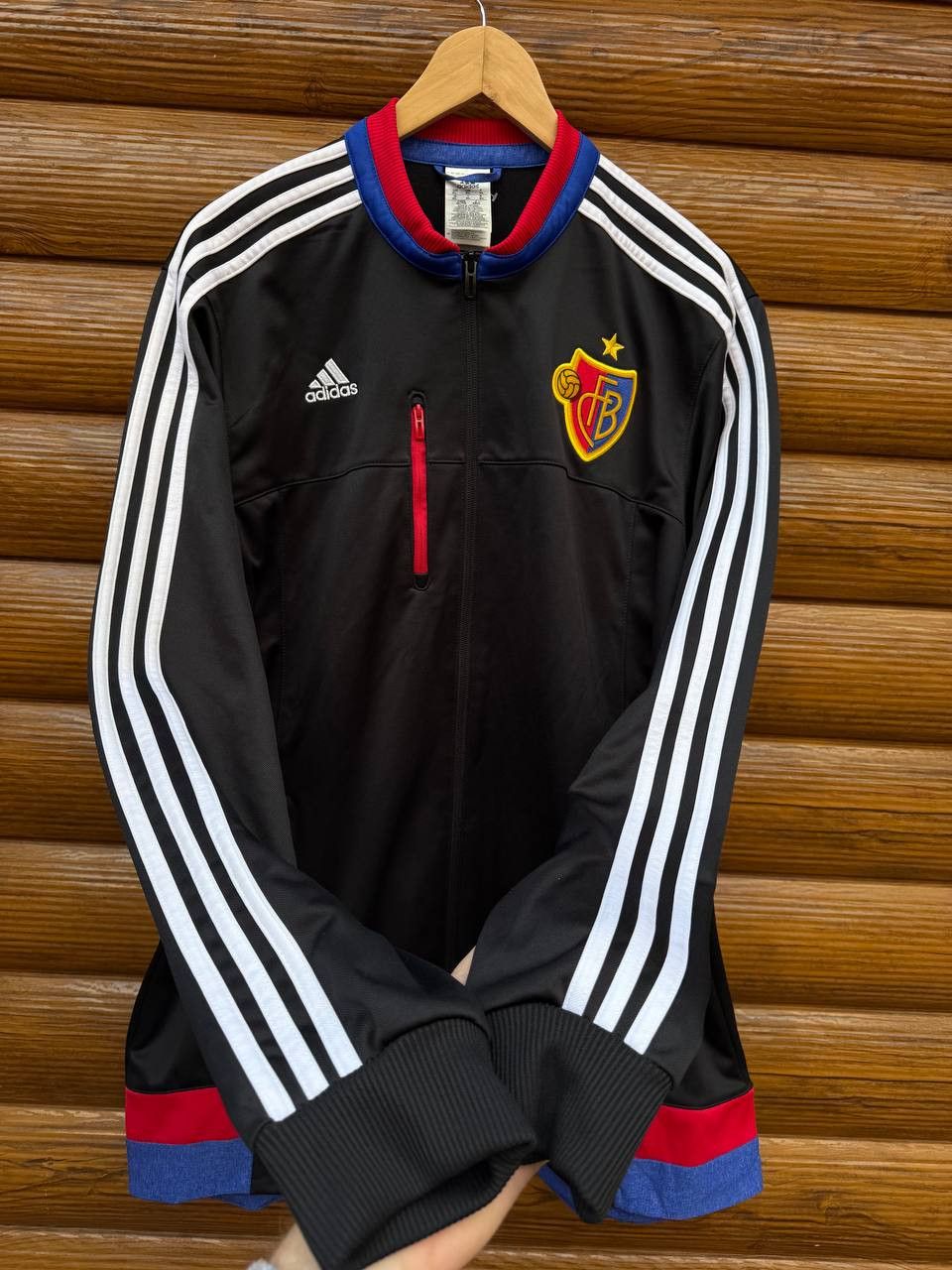 Adidas FC Basel Adidas Football Soccer Jacket Track Black Size XL Size US XL / EU 56 / 4 - 4 Thumbnail
