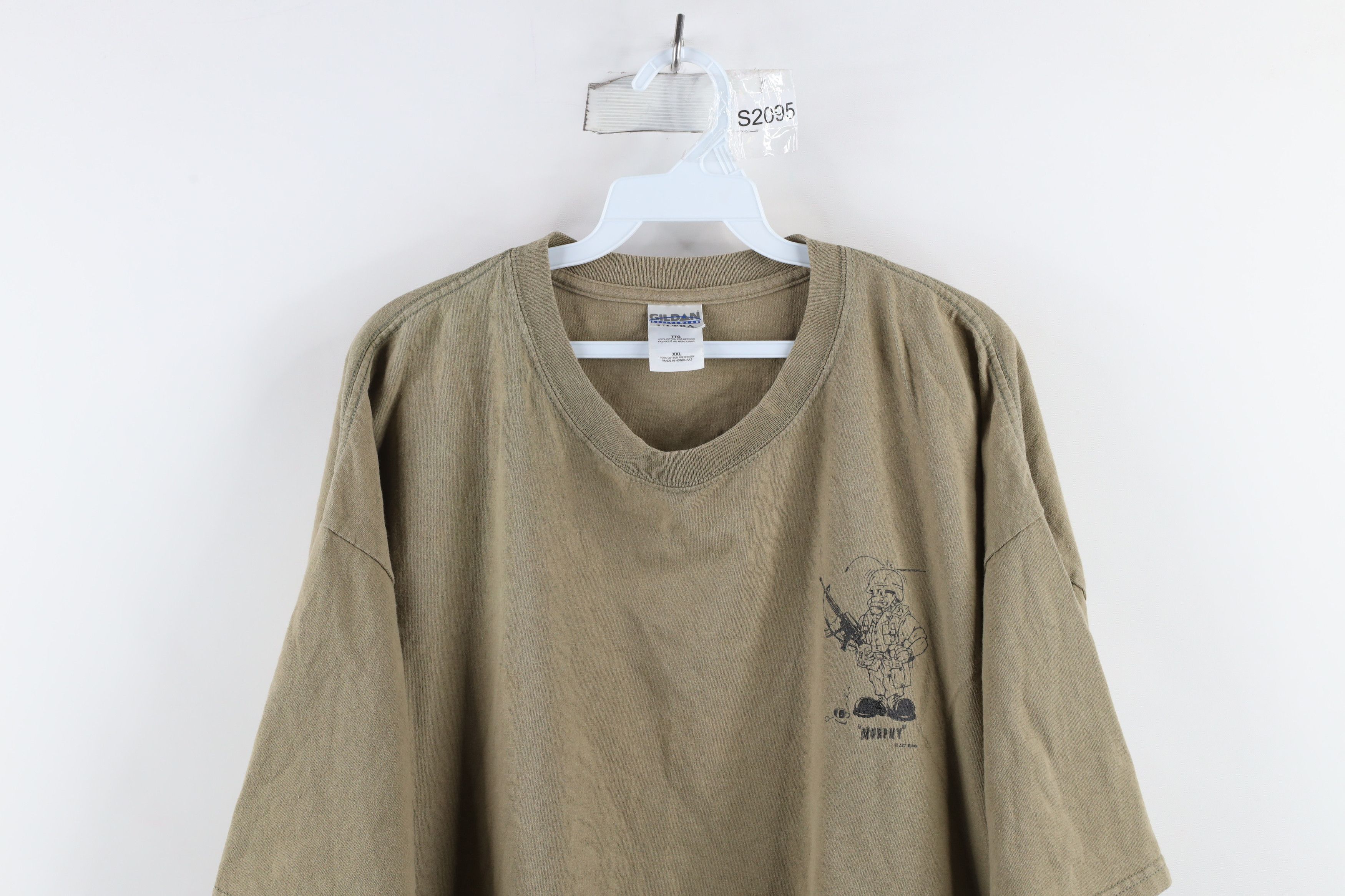 Vintage Vintage Military Murphys Laws of Combat T-Shirt Drab Green Size US XXL / EU 58 / 5 - 2 Thumbnail