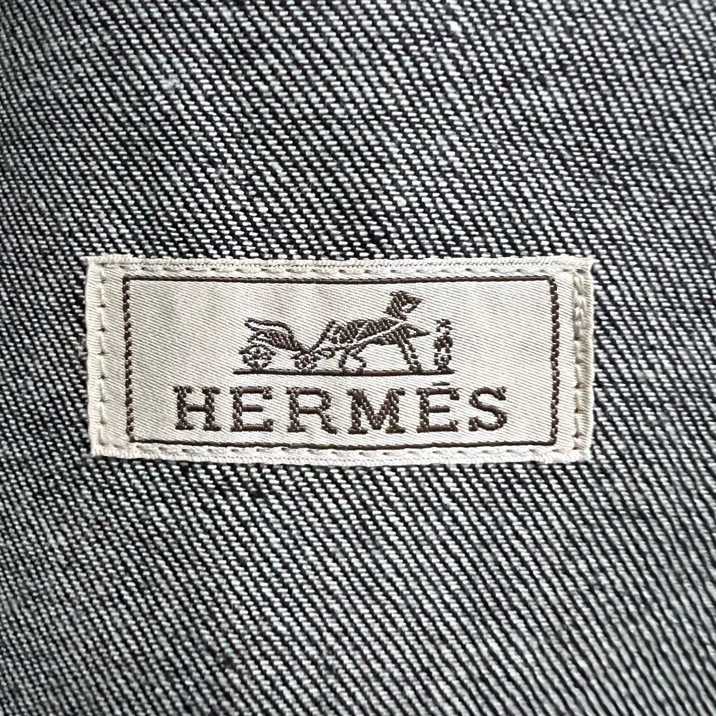 Hermes HERMES Navy Blue Embroidered Logo Denim Jacket, Size US M / EU 48-50 / 2 - 3 Thumbnail
