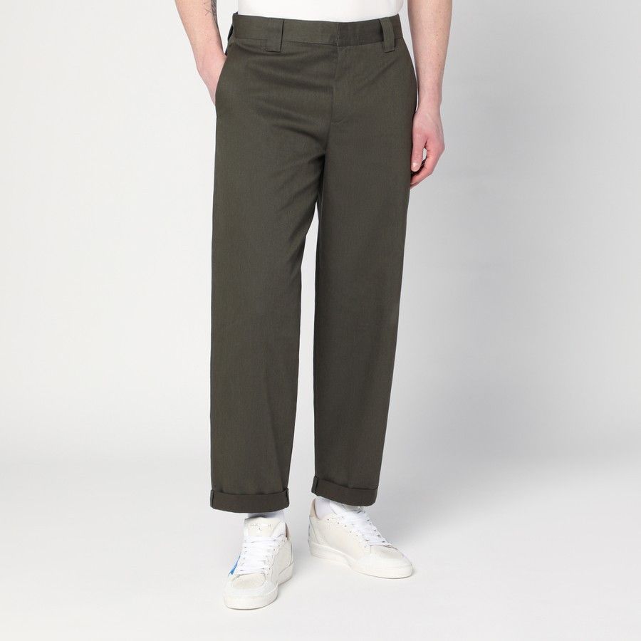 o1d2blof0325 Cotton Pant in Dark Green