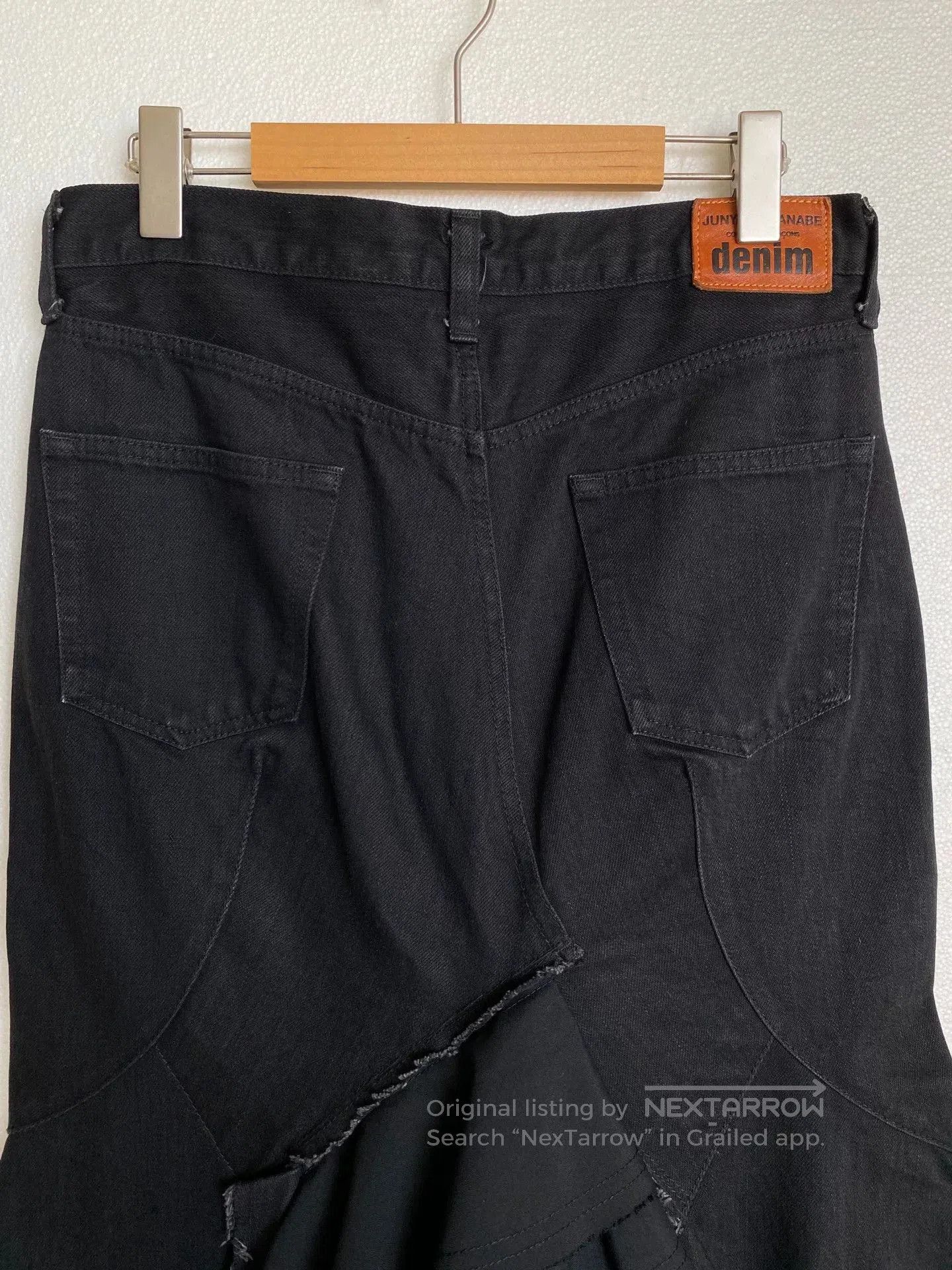 Junya Watanabe junya watanabe vintage black denim skirt. Size 28" / US 6 / IT 42 - 7 Thumbnail