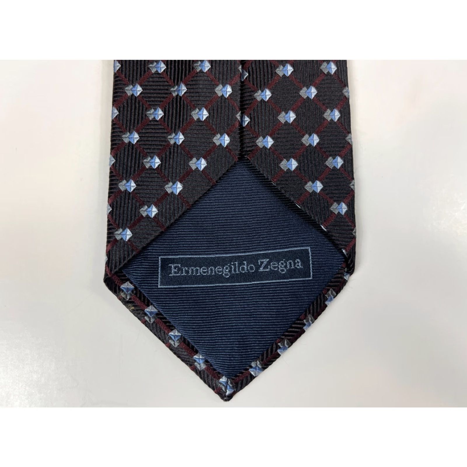 Ermenegildo Zegna VINTAGE Ermenegildo Zegna Mens Luxury Silk Tie Geometric Made in Italy Size ONE SIZE - 7 Thumbnail