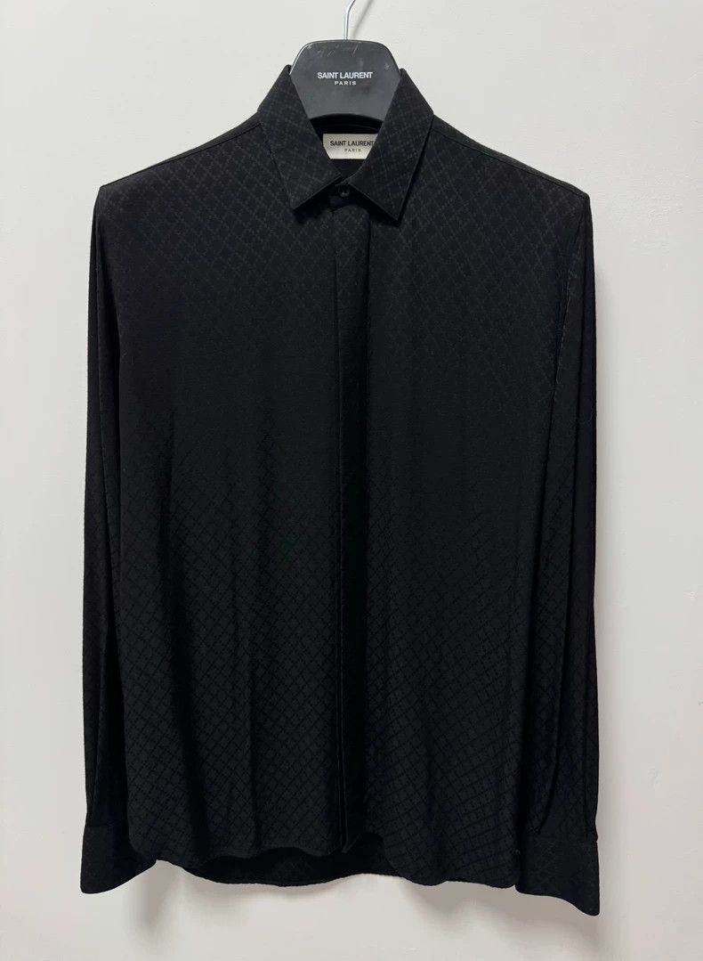 Yves Saint Laurent Saint Laurent Black Embroidered Shirt Size US M / EU 48-50 / 2 - 1 Thumbnail
