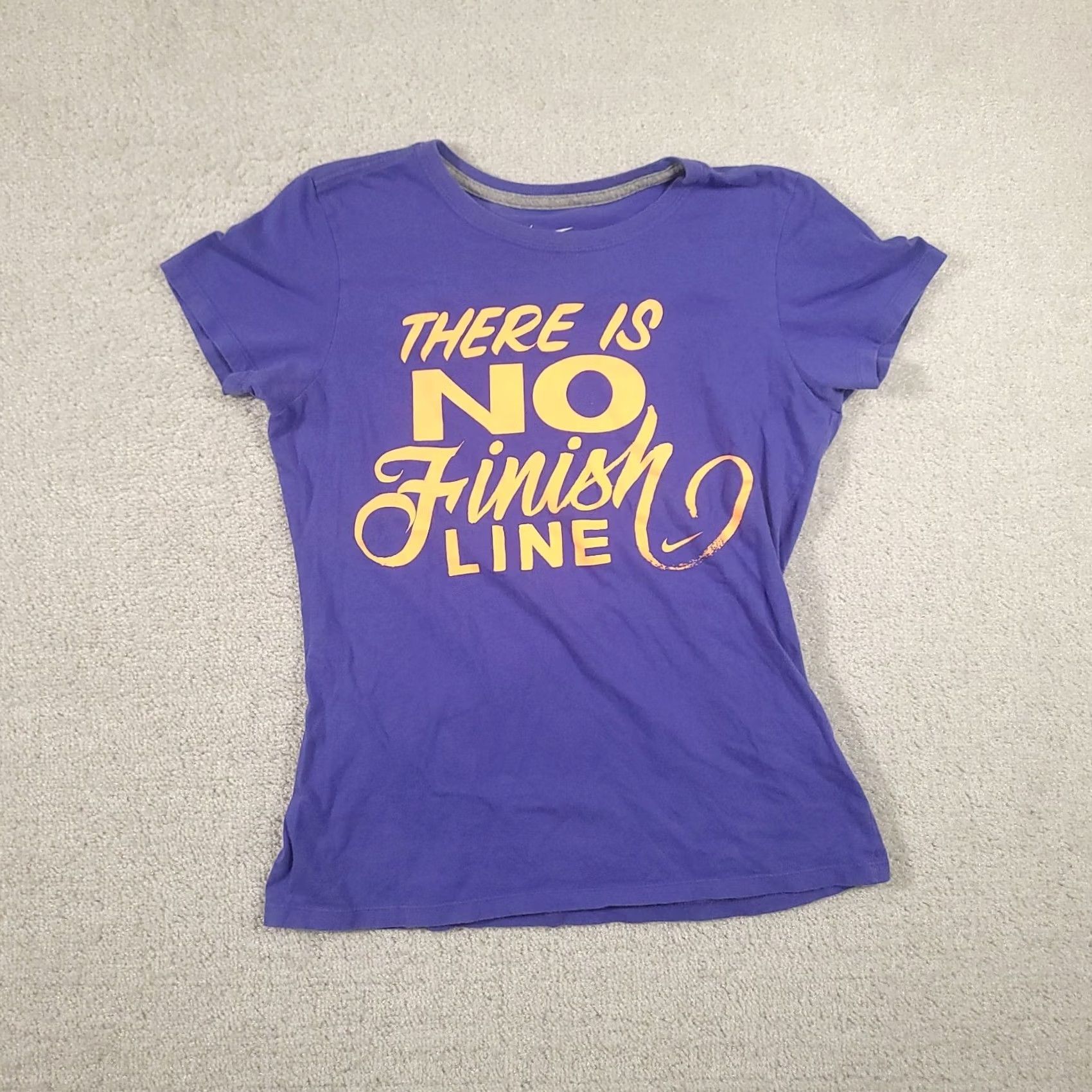 Nike Nike Shirt Women Slim Fit Blue There Is No Finish Line T-Shirt Short Sleeve Crew Neck Nike Better World Running & Jogging Womens M Blue Sprint Shirt Size M / US 6-8 / IT 42-44 - 2 Thumbnail