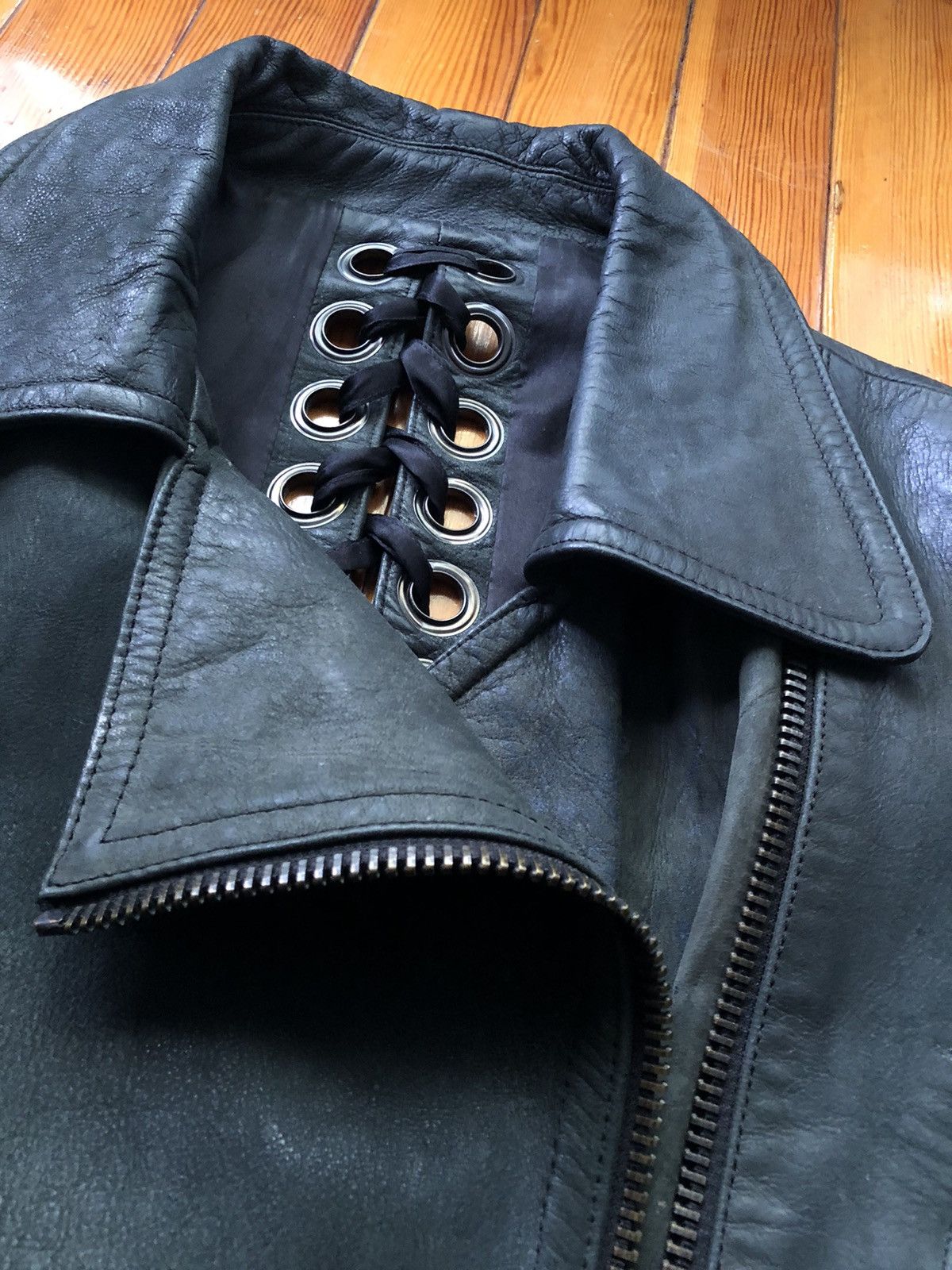 Other Very Rare Heavy Duty Lace Up Motorcycle Jacket Size M / US 6-8 / IT 42-44 - 6 Thumbnail