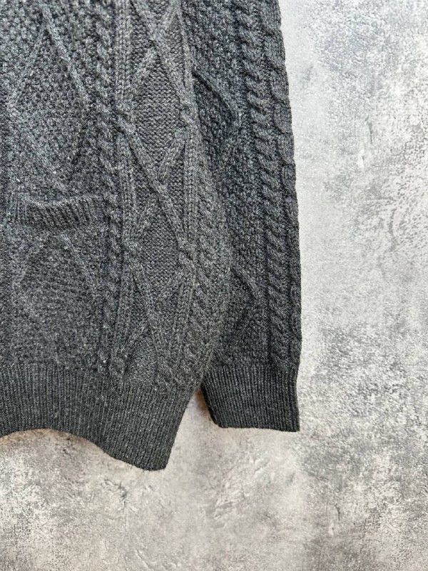 Vintage Blarney Woollen Mills Aran Full Zip Sweater Wool Knit Size US XL / EU 56 / 4 - 8 Thumbnail