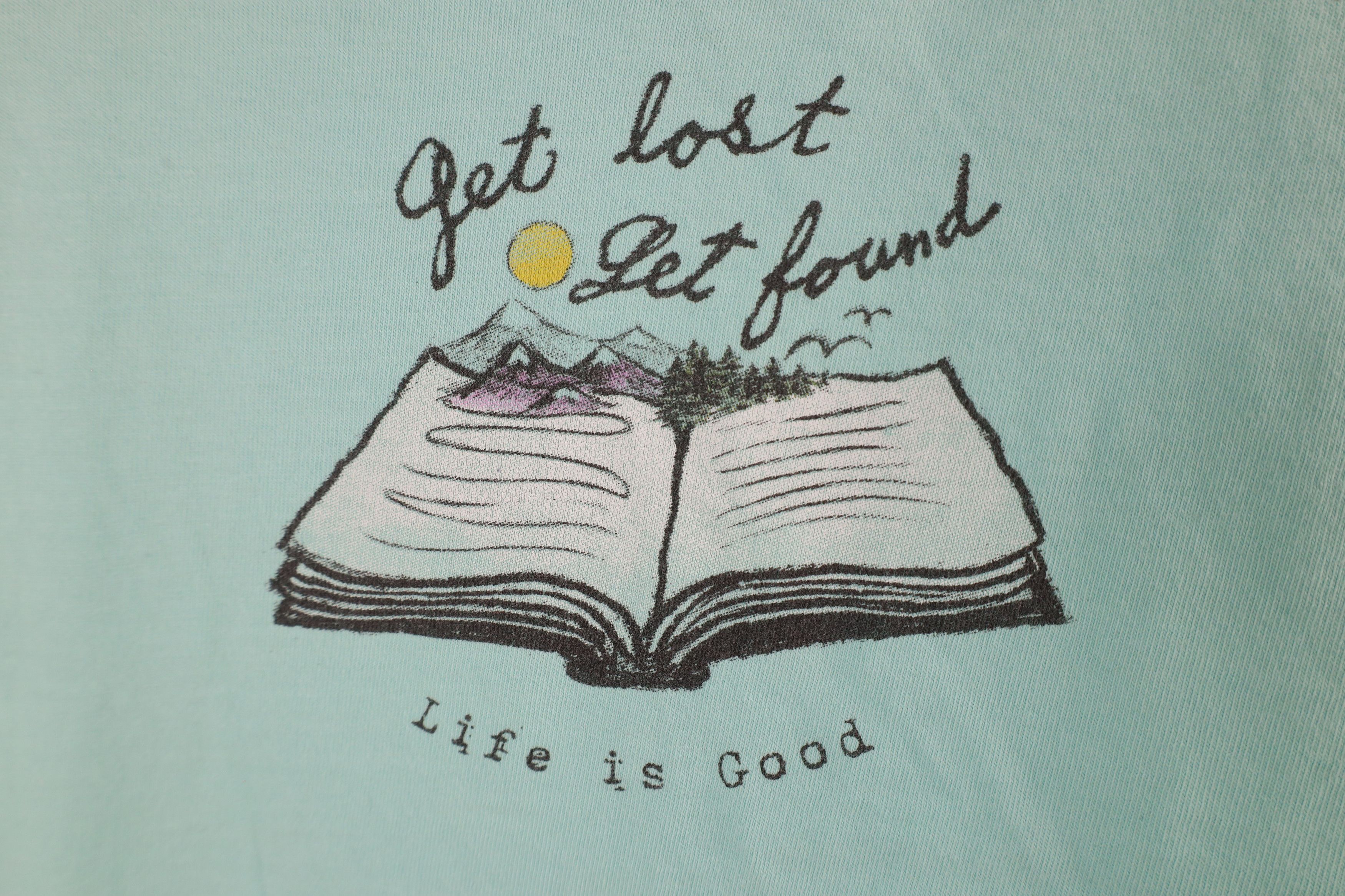 Life is Good × Vintage Life Is Good Spell Out Get Lost Get Found Book T-Shirt Size M / US 6-8 / IT 42-44 - 4 Thumbnail