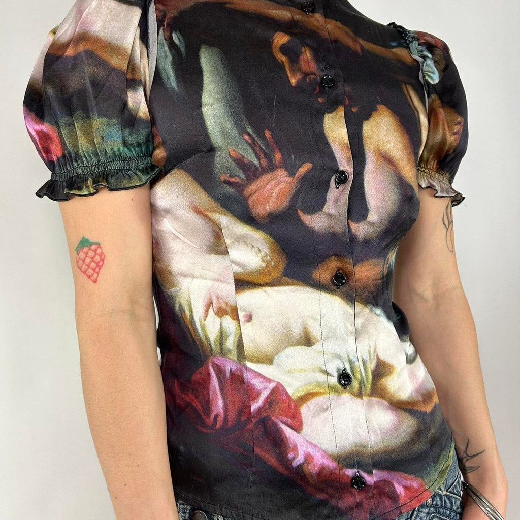 Dolce & Gabbana D&G (F/W) 2003 archival renaissance print short sleeve Size S / US 4 / IT 40 - 6 Thumbnail