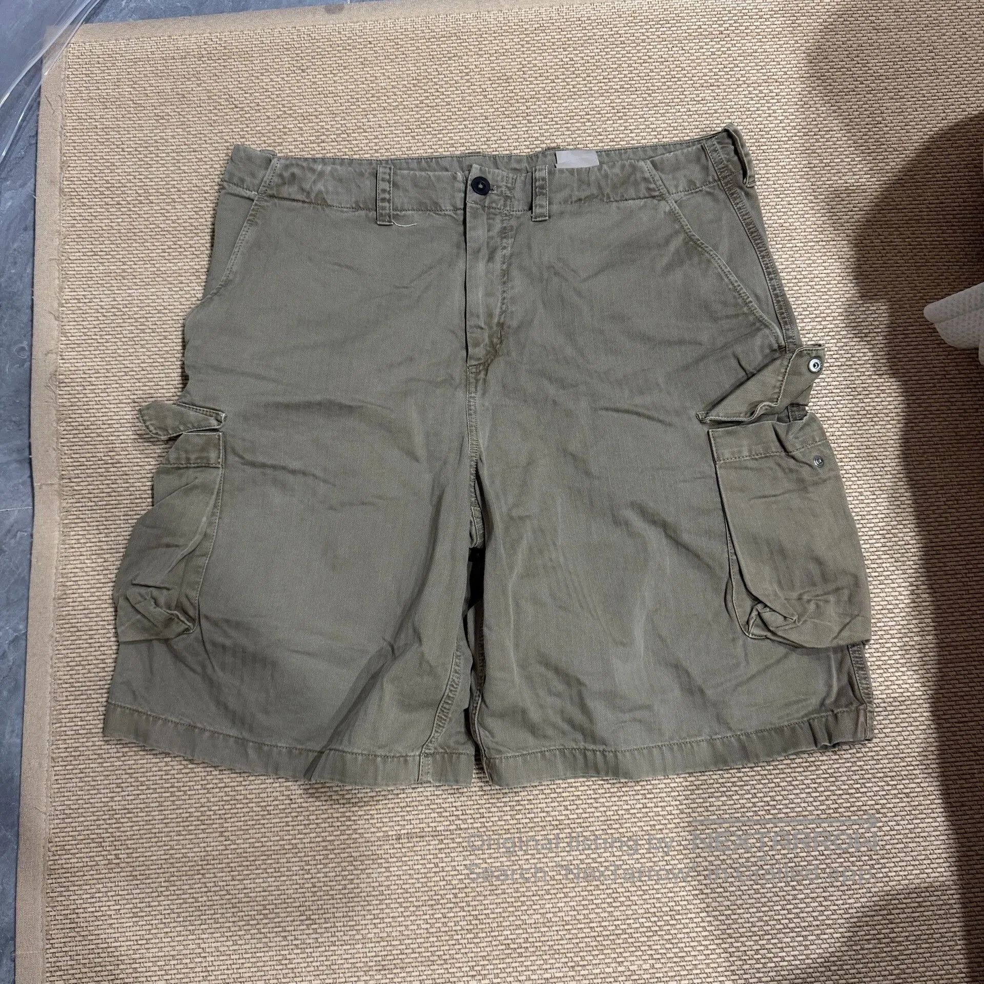 Our Legacy Green Cargo Work Shorts.