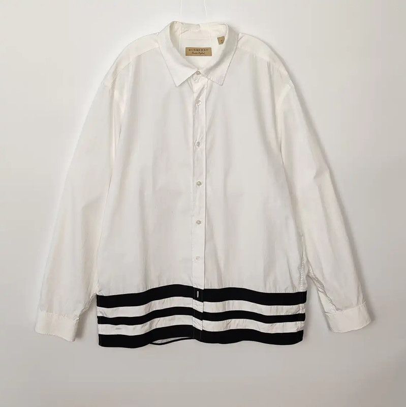 Burberry Burberry White Cotton Long Sleeve Shirt Size US XL / EU 56 / 4 - 1 Thumbnail