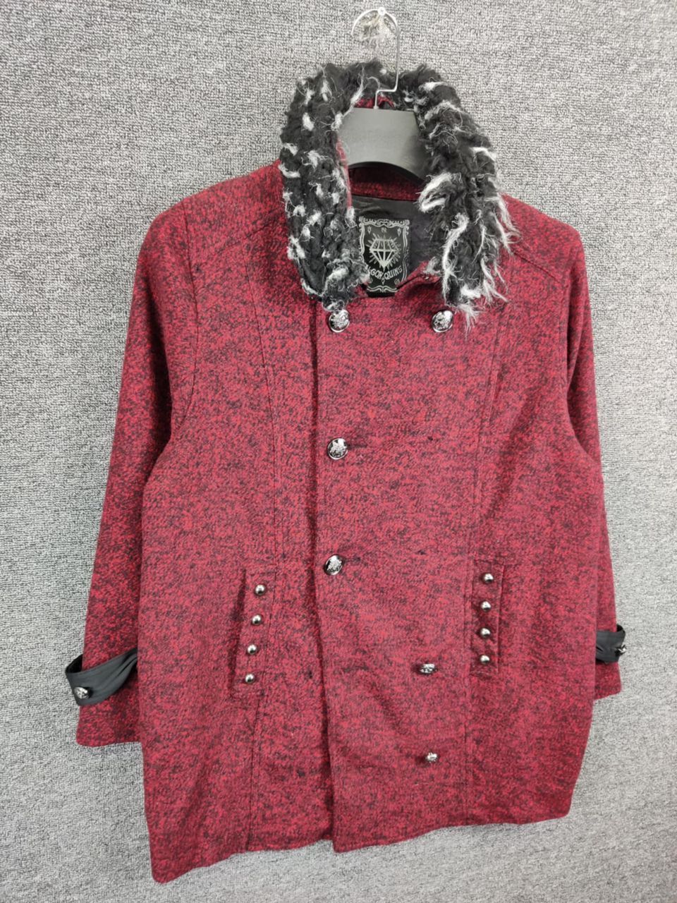 If Six Was Nine Algon Quins Double Breasted Faux Fur Coat Size US M / EU 48-50 / 2 - 2 Thumbnail