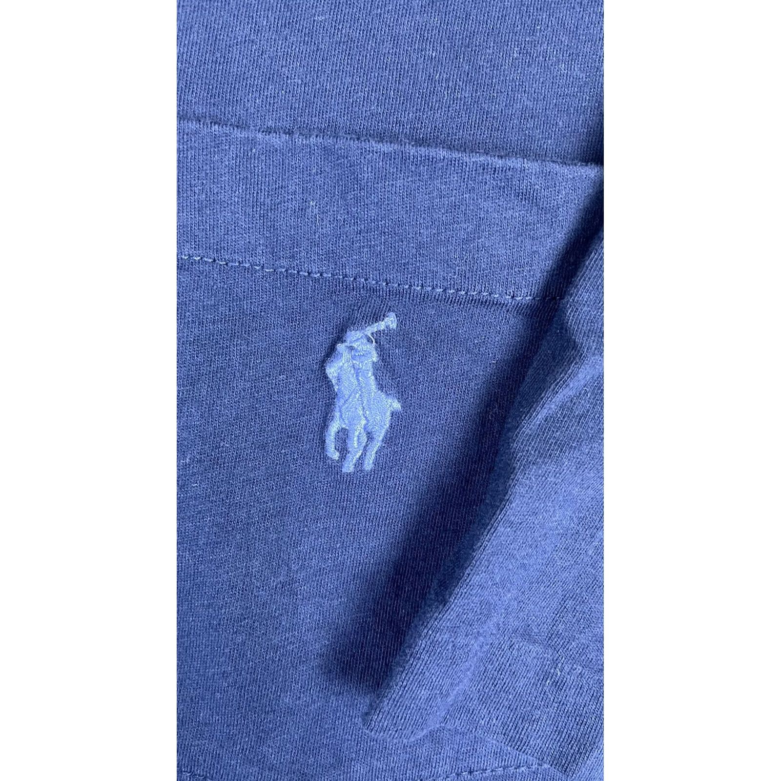 Polo Ralph Lauren Polo Ralph Lauren Polo Shirt Mens Large Blue Solid Pocket Pony Logo Short Sleeve Size US L / EU 52-54 / 3 - 2 Thumbnail