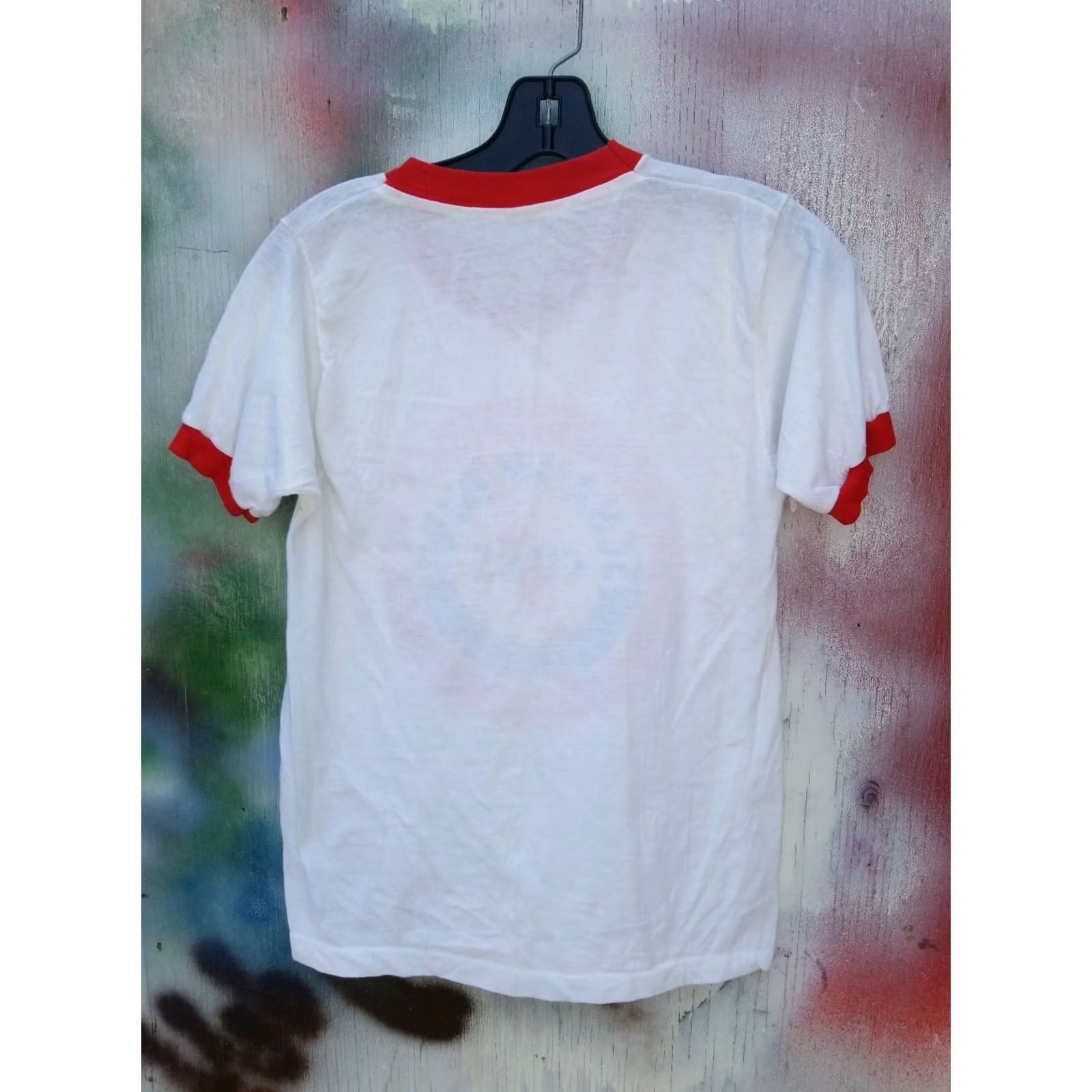 Vintage VINTAGE Chicago Cubs ANTI SCHAUMBURG 1985 RINGER THIN SHIRT Shirt Unisex S/M White 50/50 Graphic Tee 1988-1992 Mens Womens Size US S / EU 44-46 / 1 - 2 Thumbnail