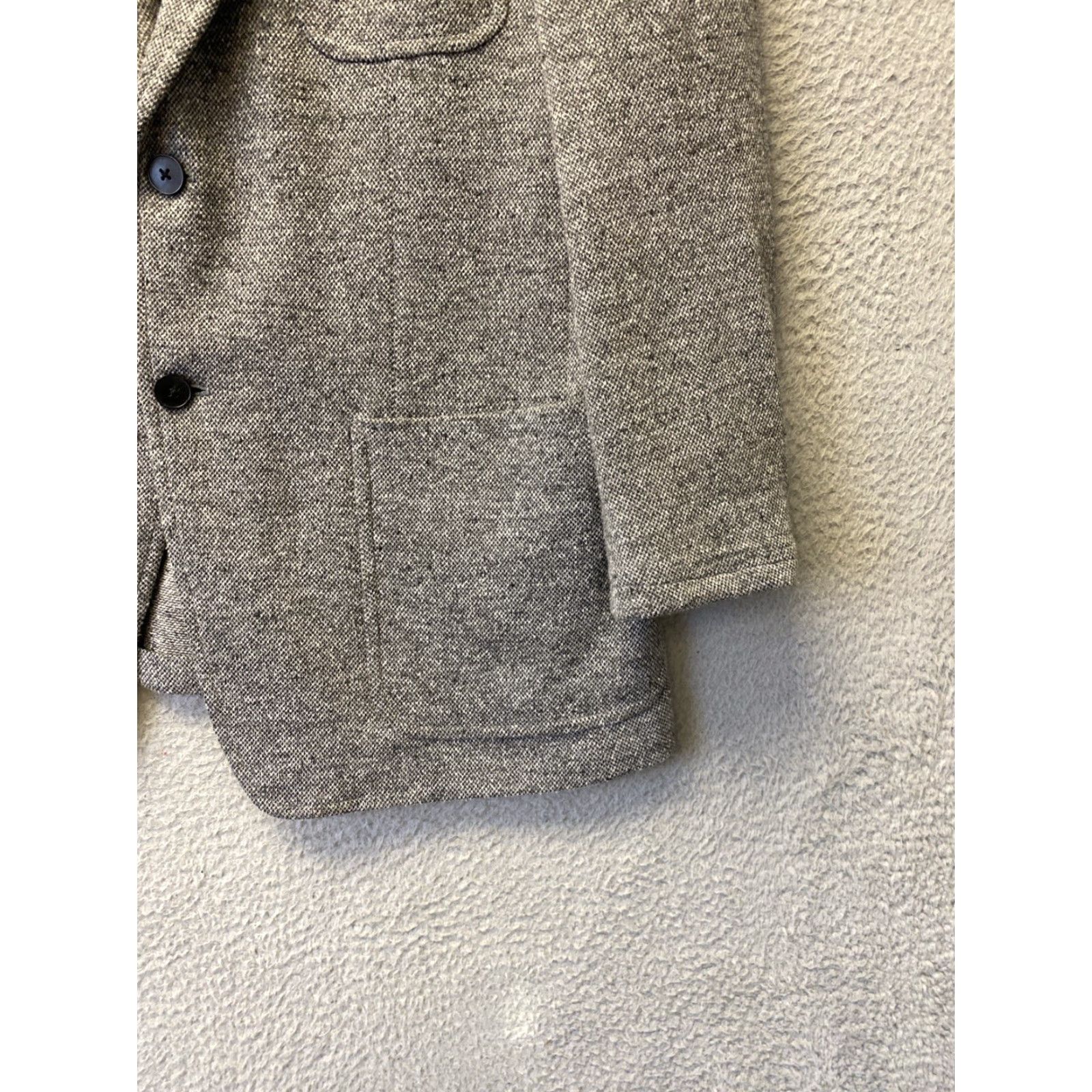 Banana Republic Banana Republic Men's Blazer 44R Gray Wool Cotton Slim Fit Two-Button Sport Coat Size US XXL / EU 58 / 5 - 3 Thumbnail