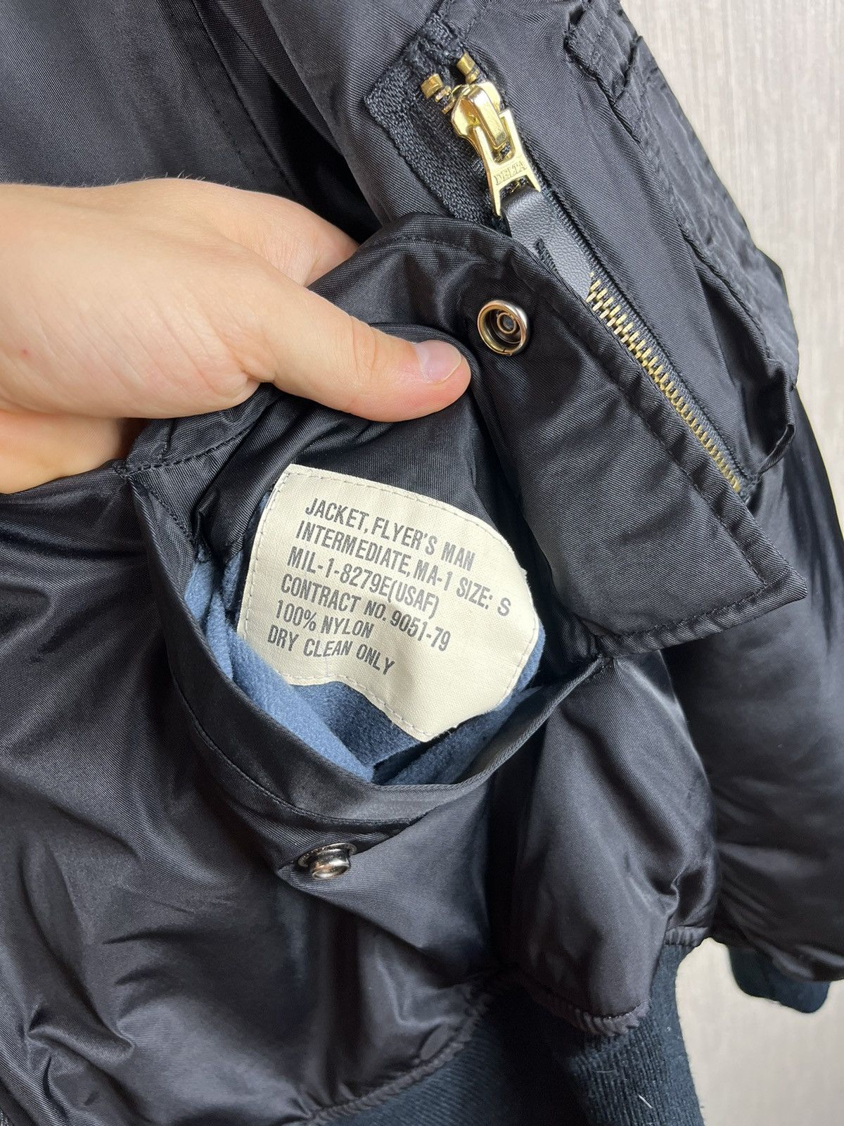 Vintage Vintage MA-1 military nylon bomber boxy jacket flyers Size US S / EU 44-46 / 1 - 16 Thumbnail