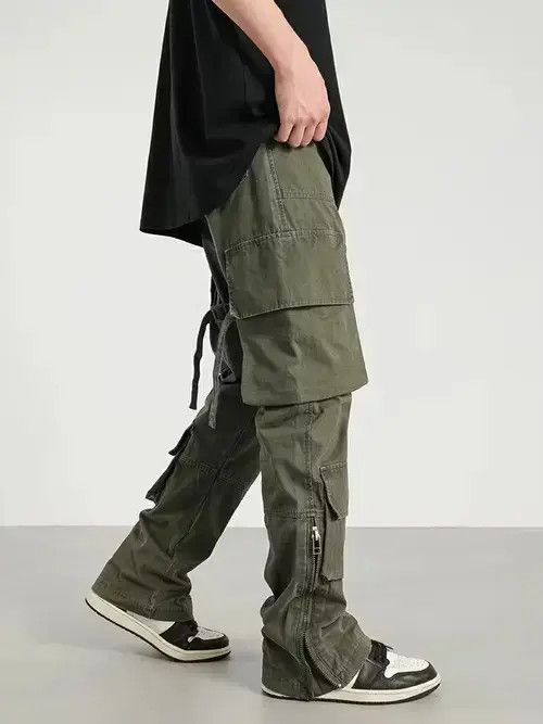 Jean military tactical flared cargo pants Size US 30 / EU 46 - 3 Thumbnail