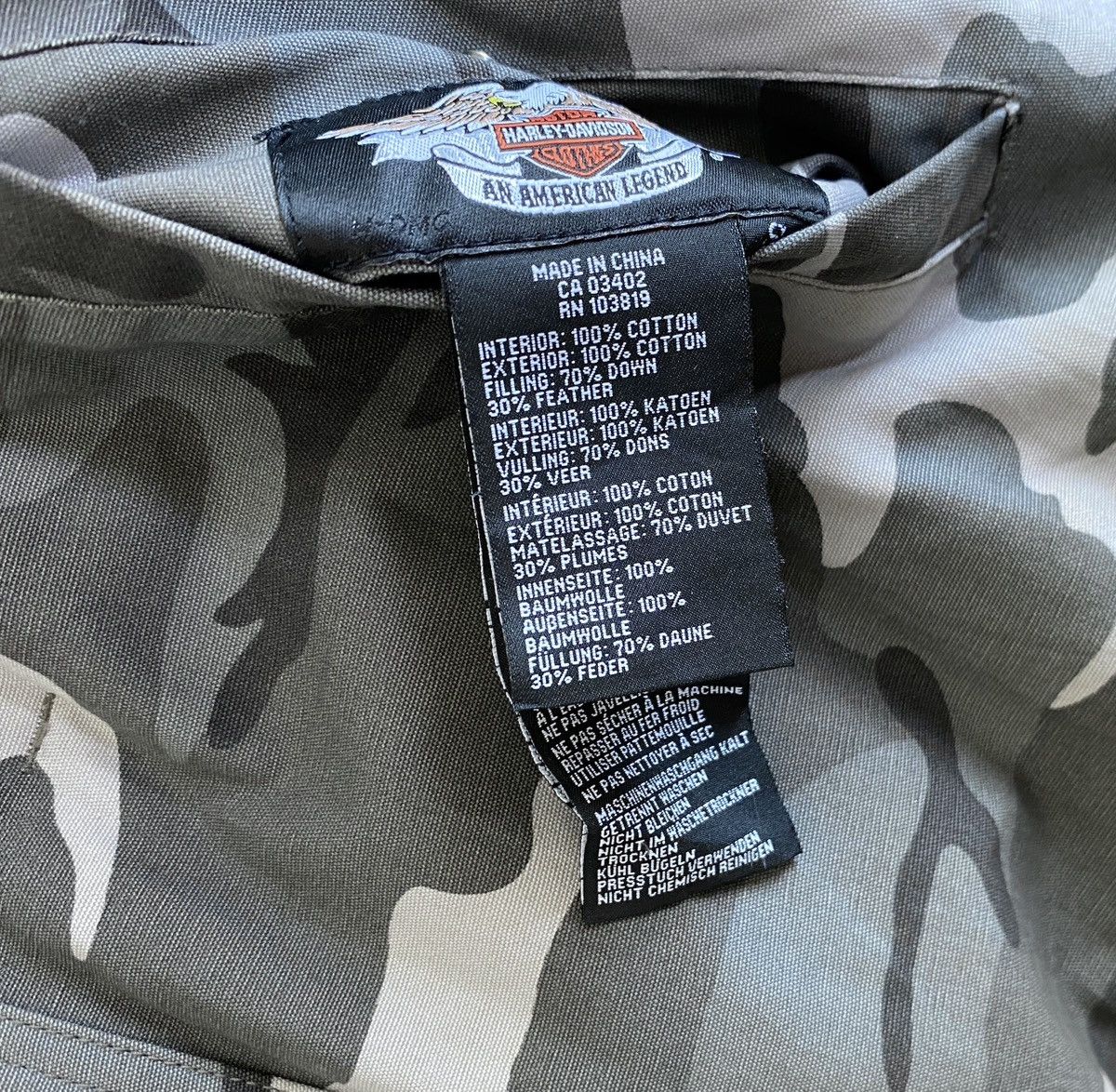 Harley Davidson Vintage Harley Davidson Camouflage Reversible Jacket 1990s Size US S / EU 44-46 / 1 - 12 Thumbnail