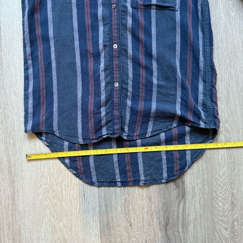 Aritzia Aritzia Blue and Gray Striped Blouse Size XXS / US 00 / IT 34 - 6 Thumbnail