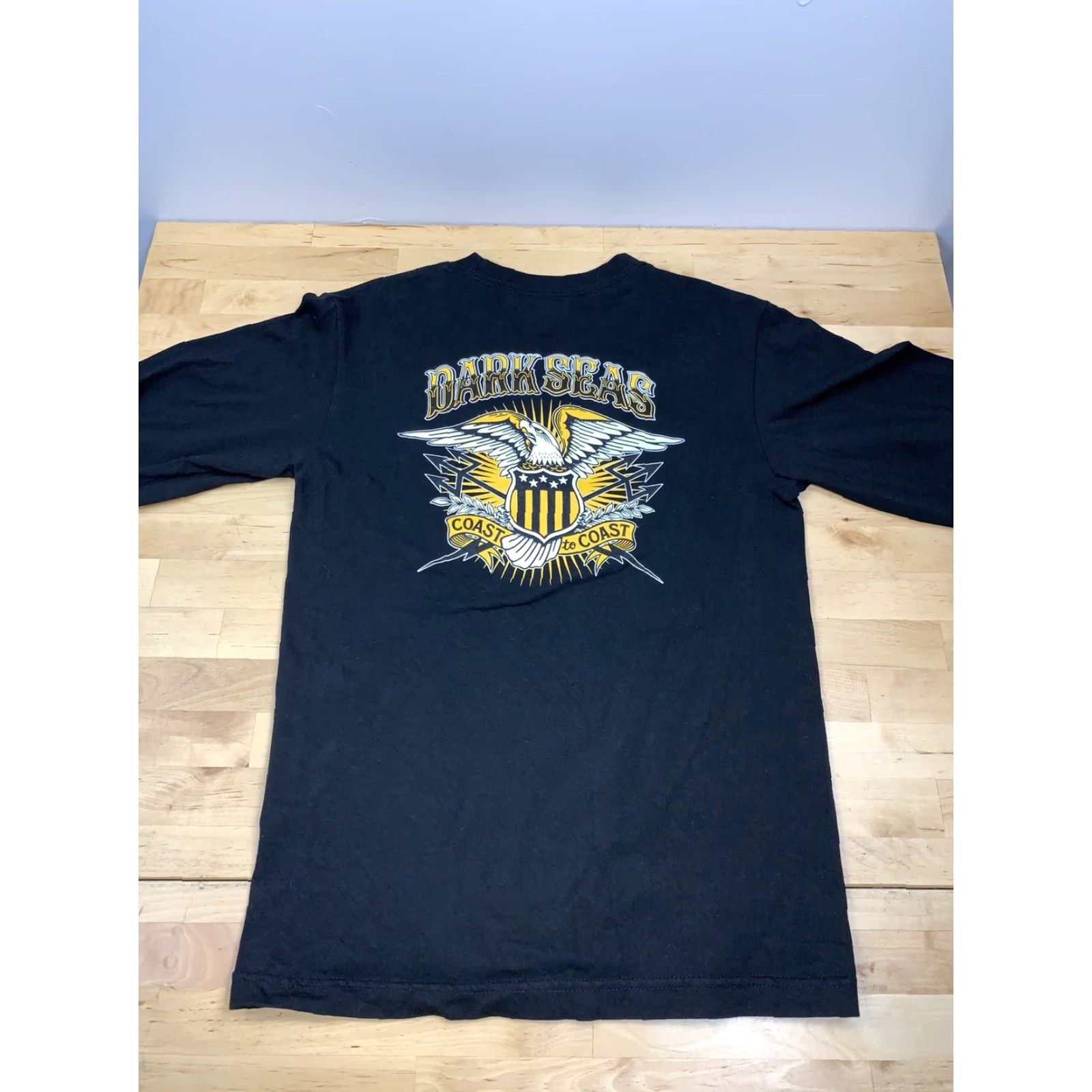 Vintage Dark Seas T-Shirt Long Sleeve Black S Men 90s Eagle Shield Division Coast To Coast #4513 Size US S / EU 44-46 / 1 - 3 Thumbnail