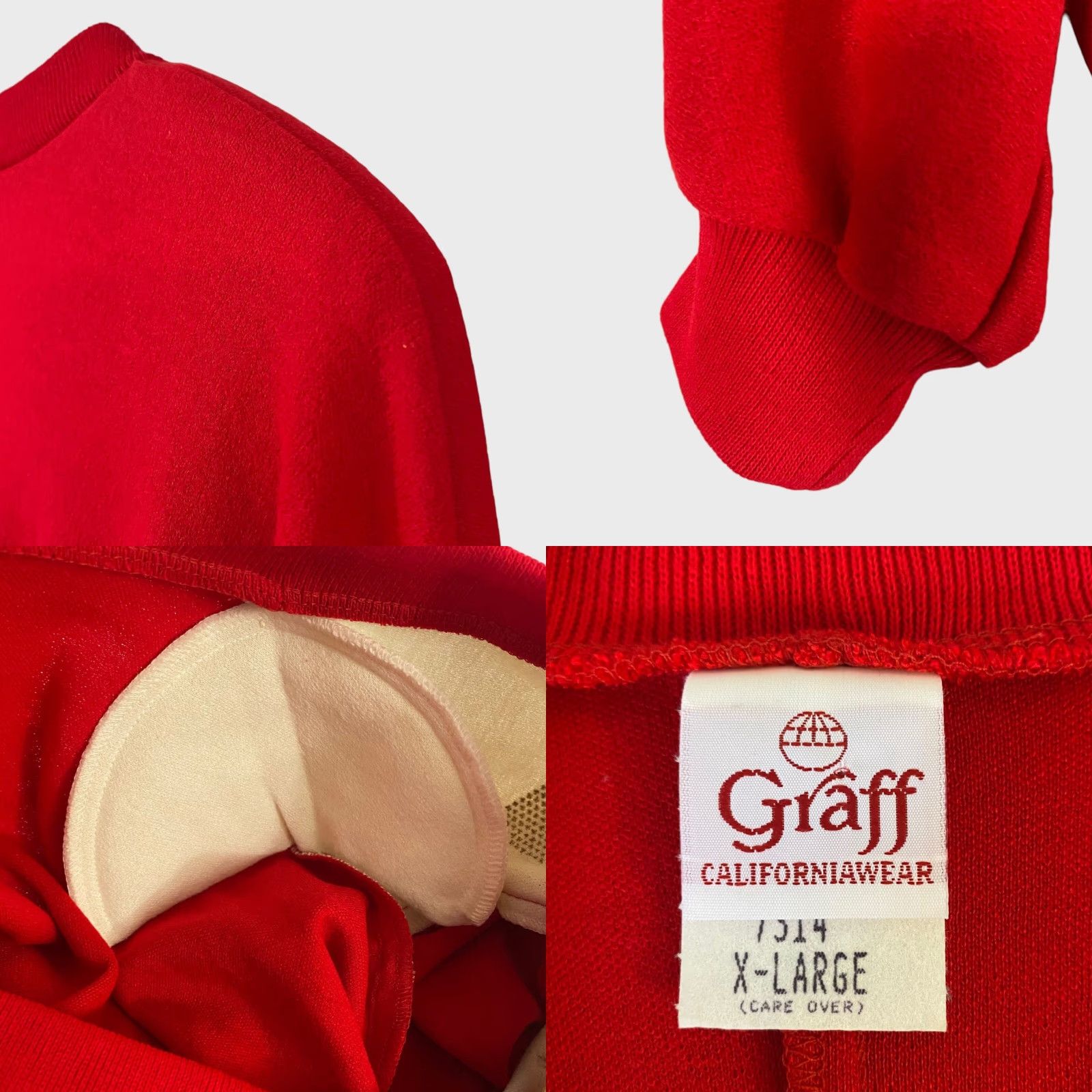 GRAFF VINTAGE Graff Californiaware Sweater Womens XL Red V-Neck Shoulder Pads Holiday Embellished Pullover New Size XL / US 12-14 / IT 48-50 - 8 Thumbnail