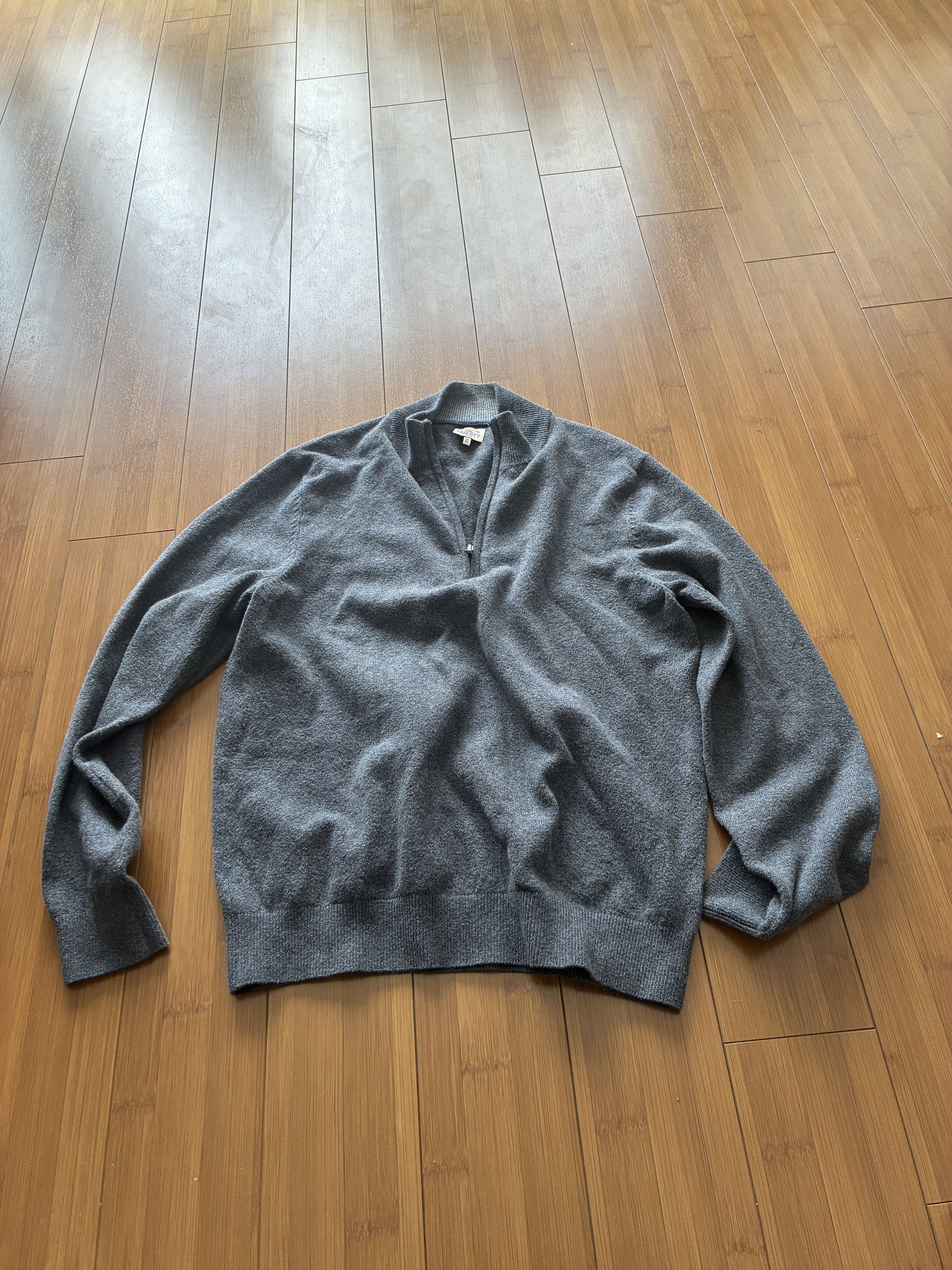 Faherty faherty mens gray wool quarter zip men's medium Size US M / EU 48-50 / 2 - 2 Thumbnail