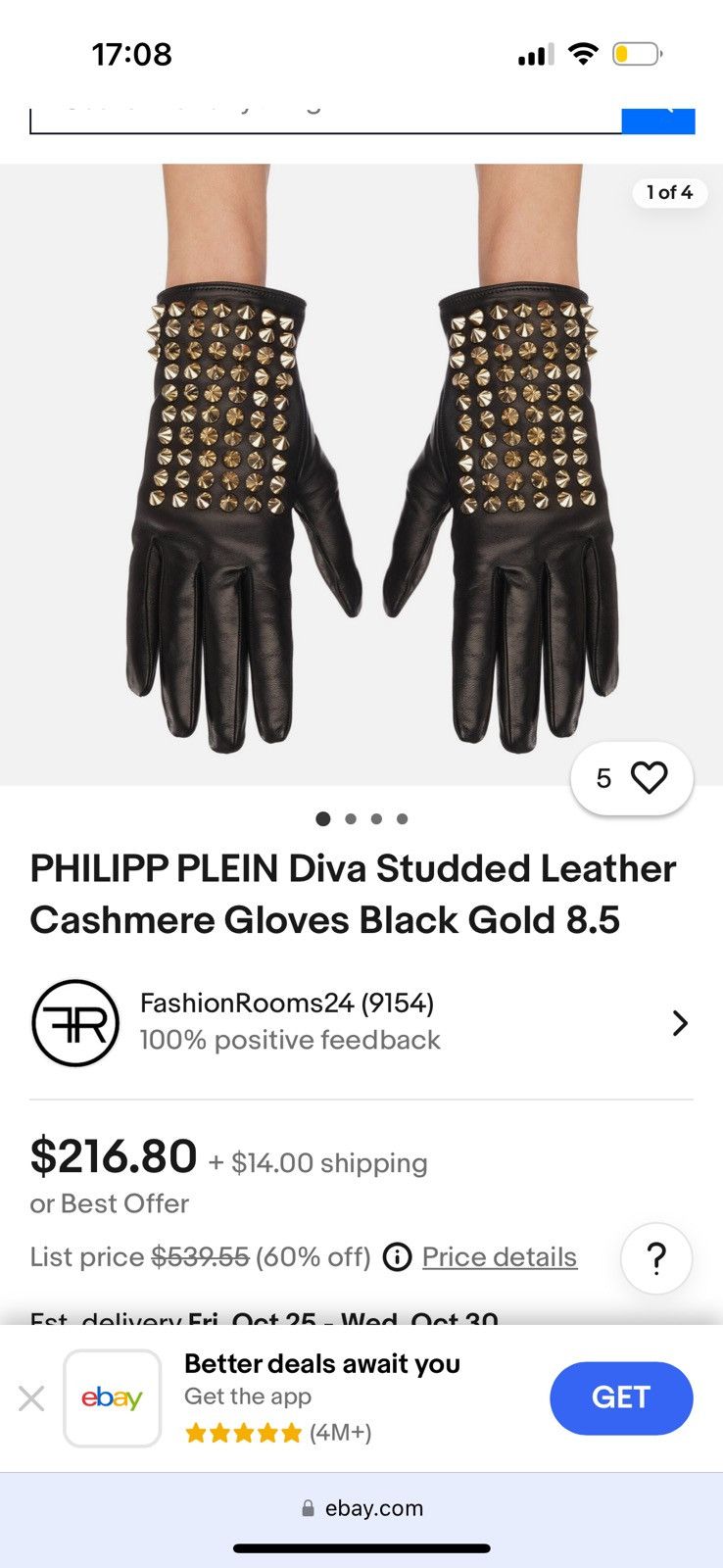 Philipp Plein Studded Stars Phillip Plein Leather Glows Size ONE SIZE - 4 Thumbnail
