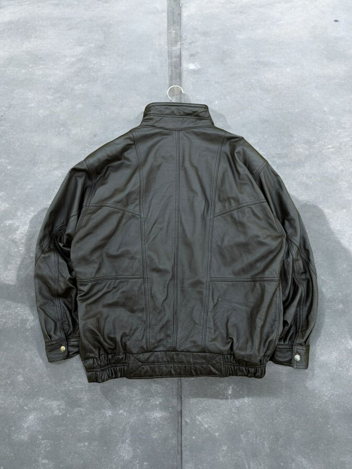 Japanese Brand × Leather × Vintage Vintage Zipper Up Leather Jacket vintage 90’ Size US L / EU 52-54 / 3 - 2 Thumbnail